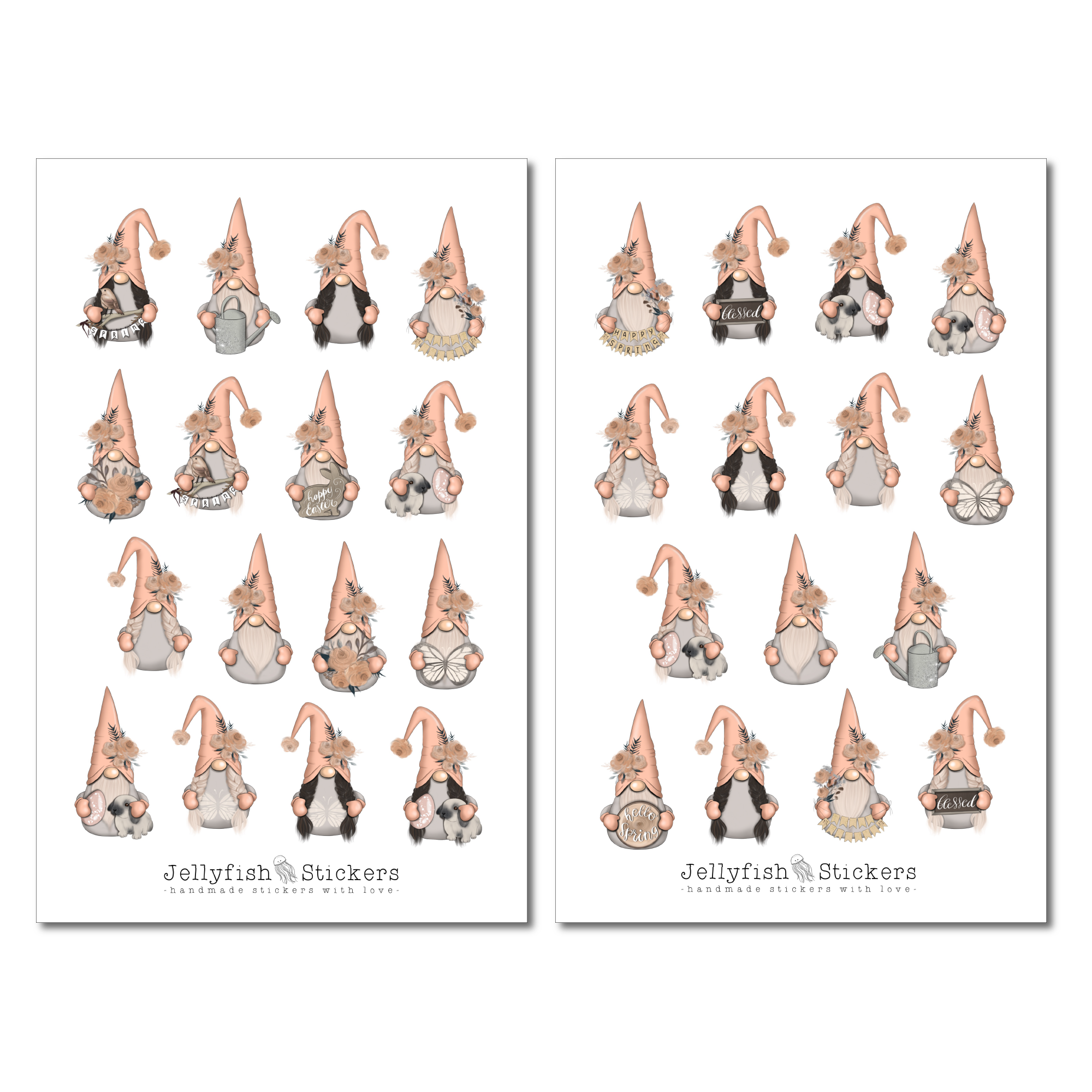 Gnomes Spring Sticker Set