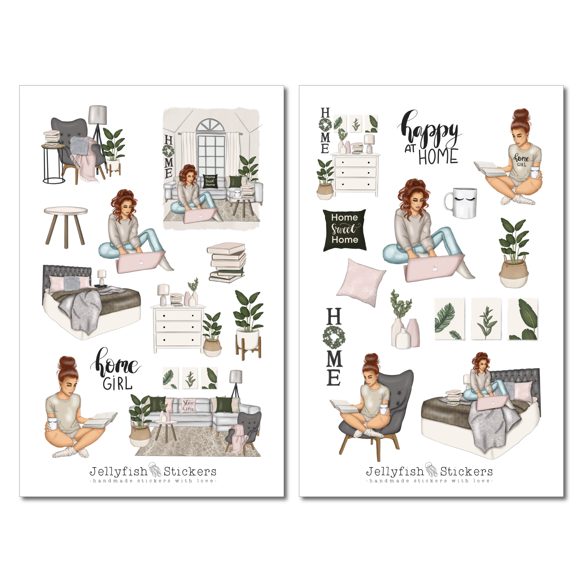 Girl Home Sticker Set