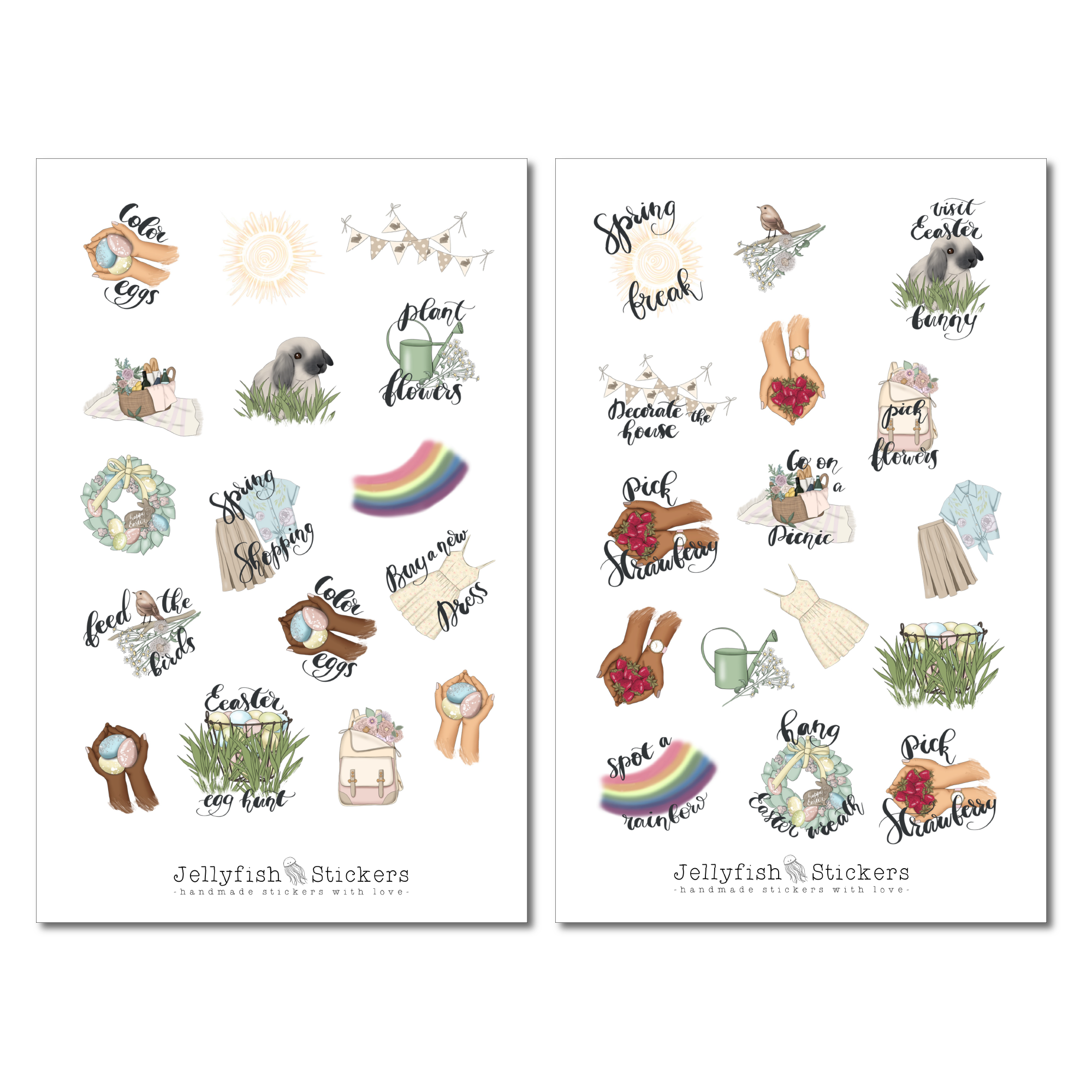 Frühling Sticker Set