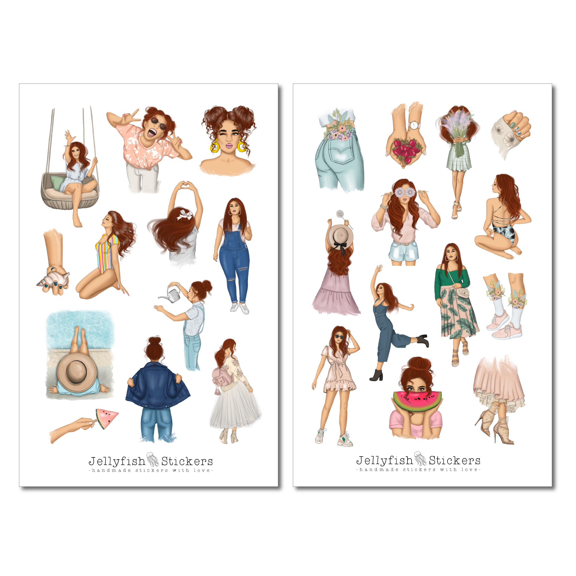 Spring & Summer Girls Collection Sticker Set