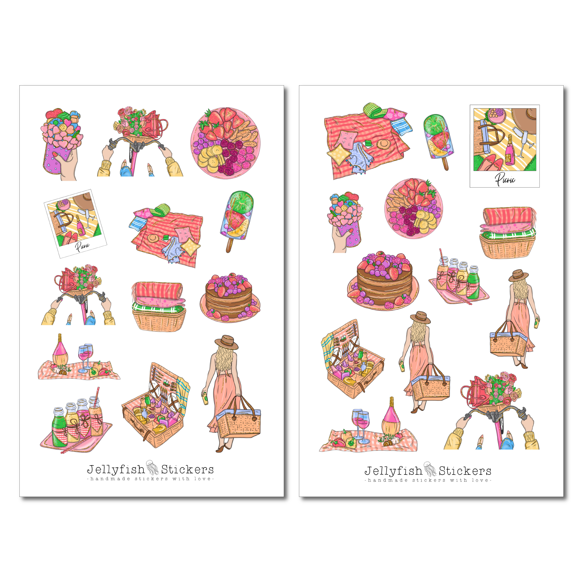 Girls Picnic Sticker Set