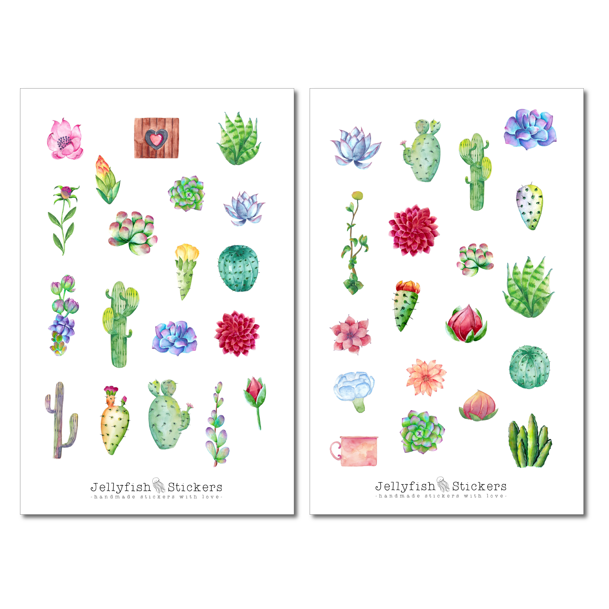 Kaktus Sticker Set