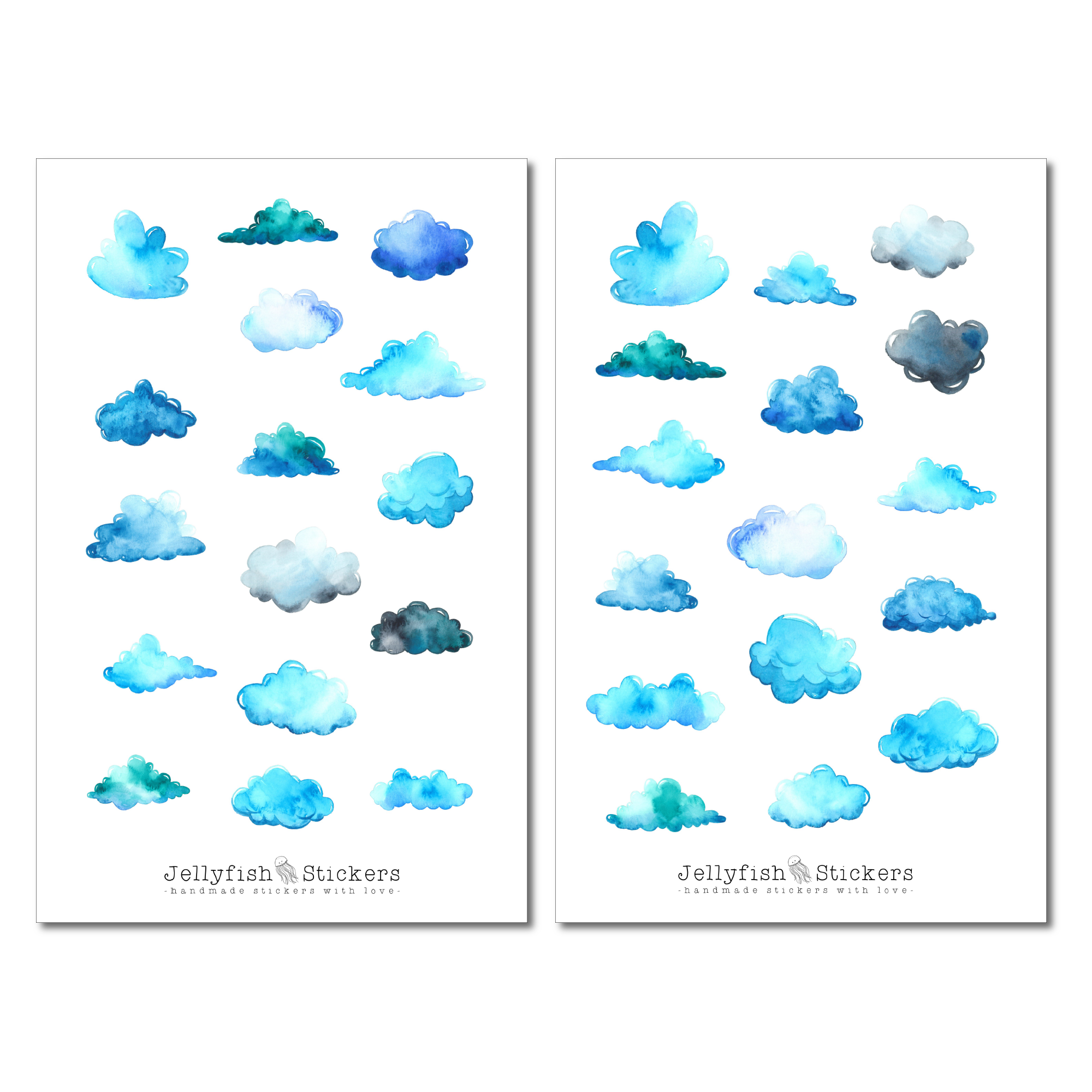 Wolken Sticker Set