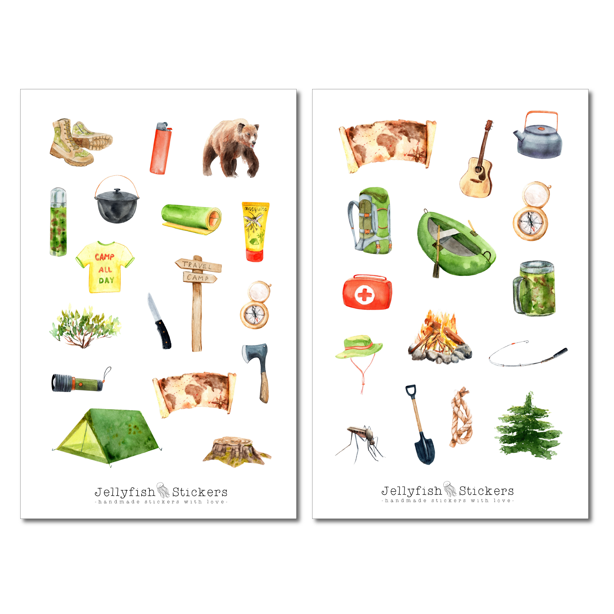 Hiking Sticker Set