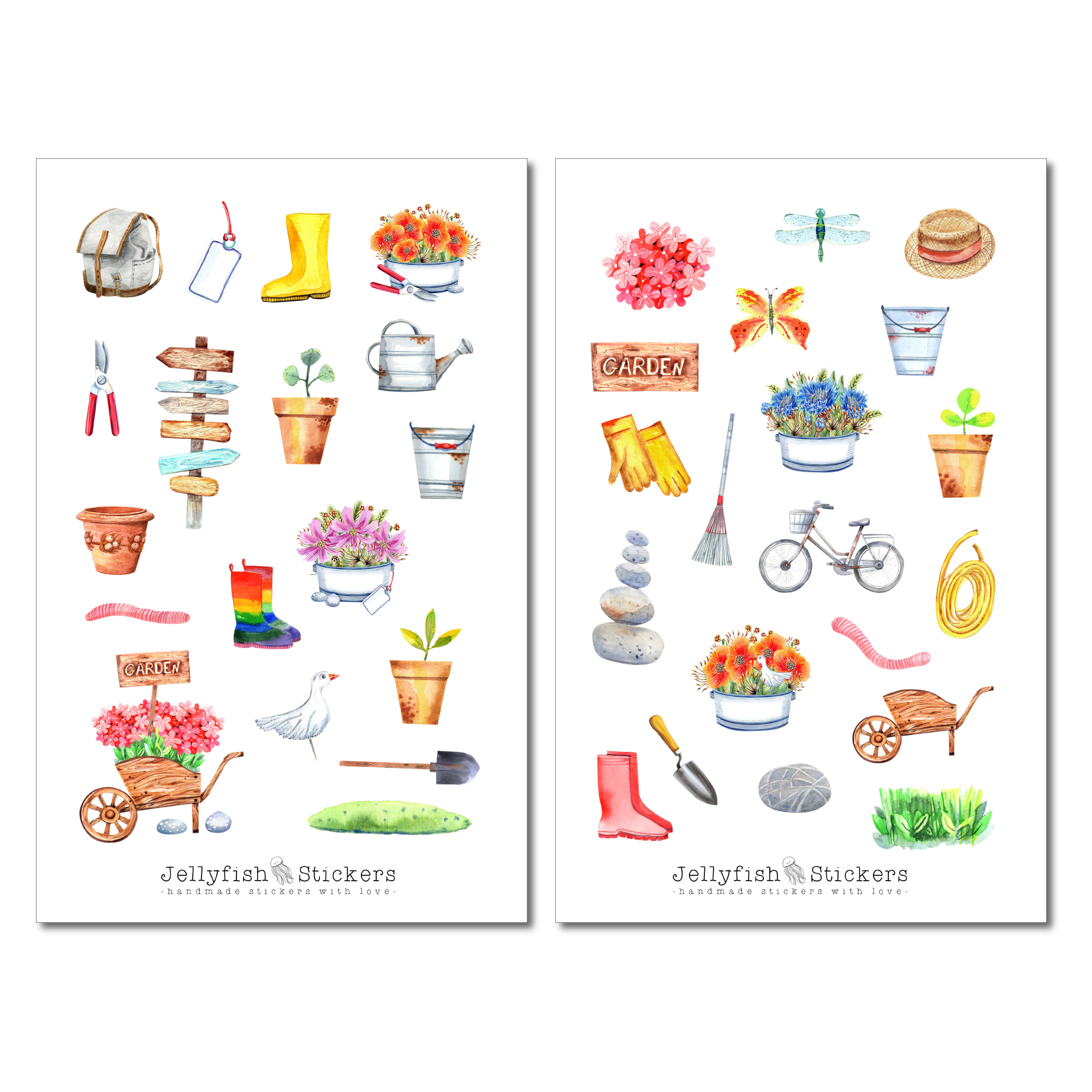 Gartenarbeit Sticker Set