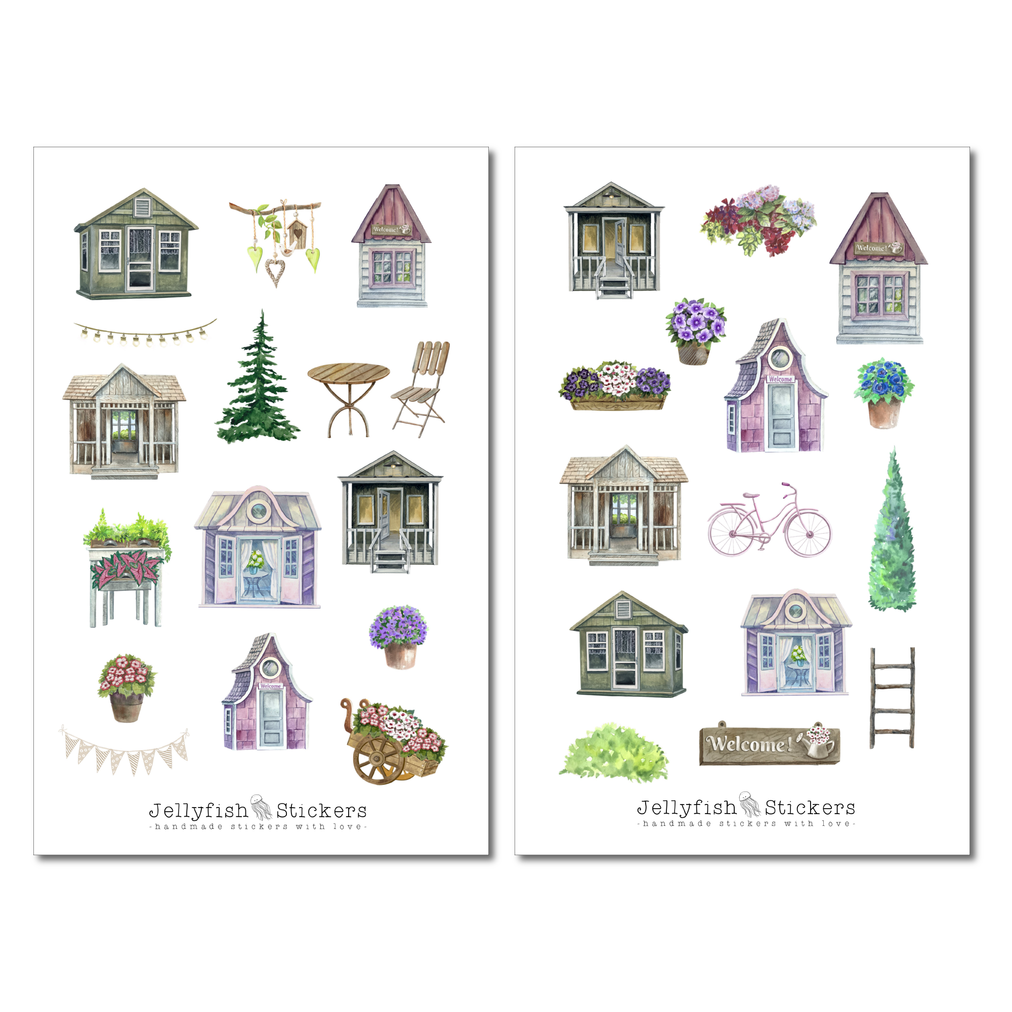 Gartenhaus Sticker Set