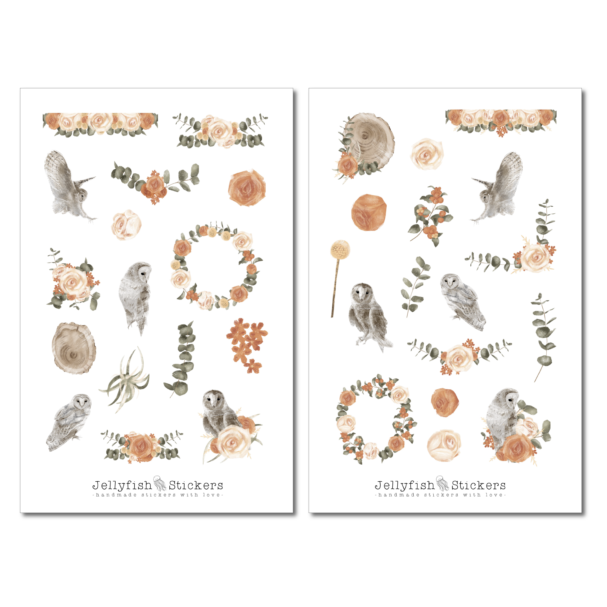 Autumn Owls Sticker Set