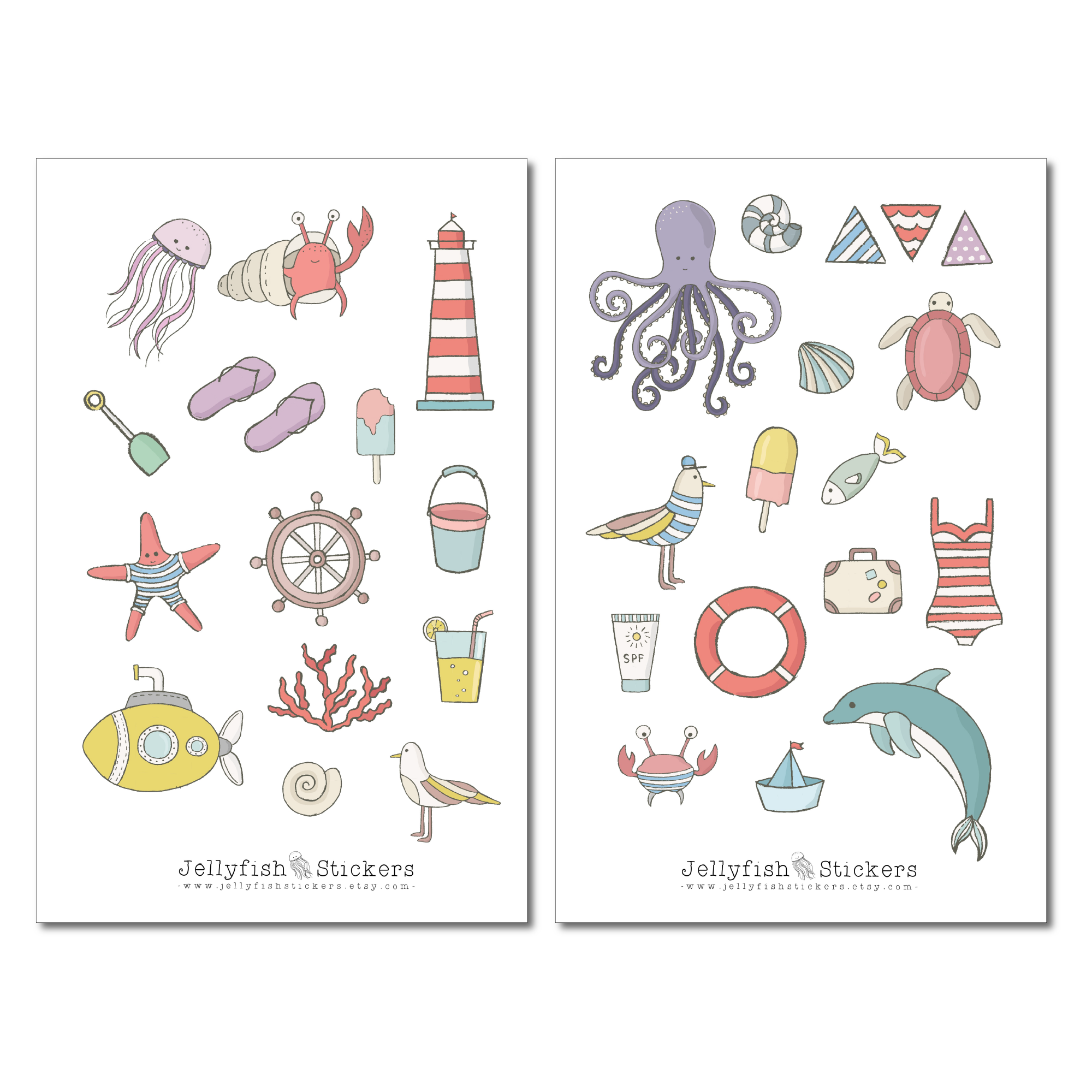 Beach Sticker Set