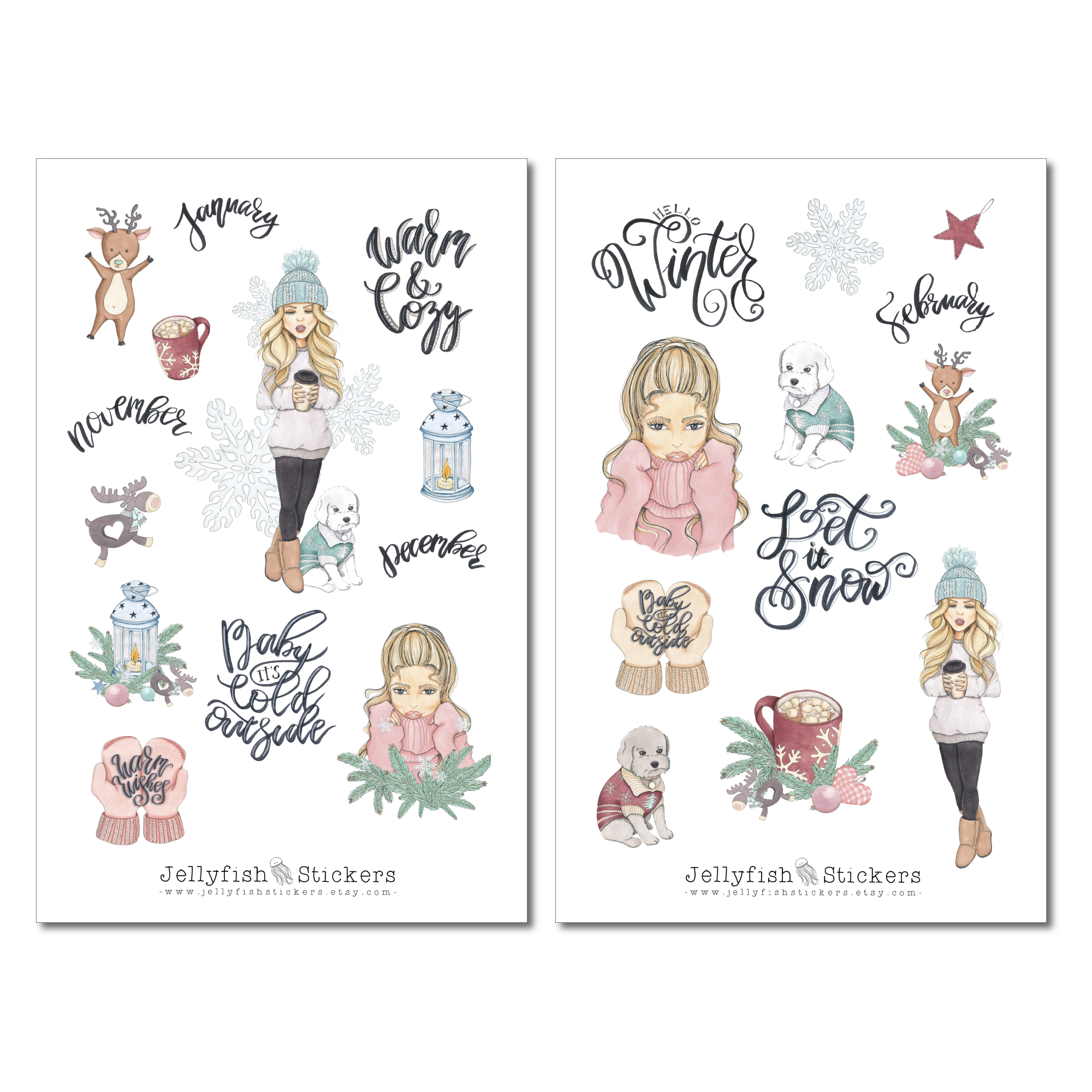 Let it Snow Sticker Set