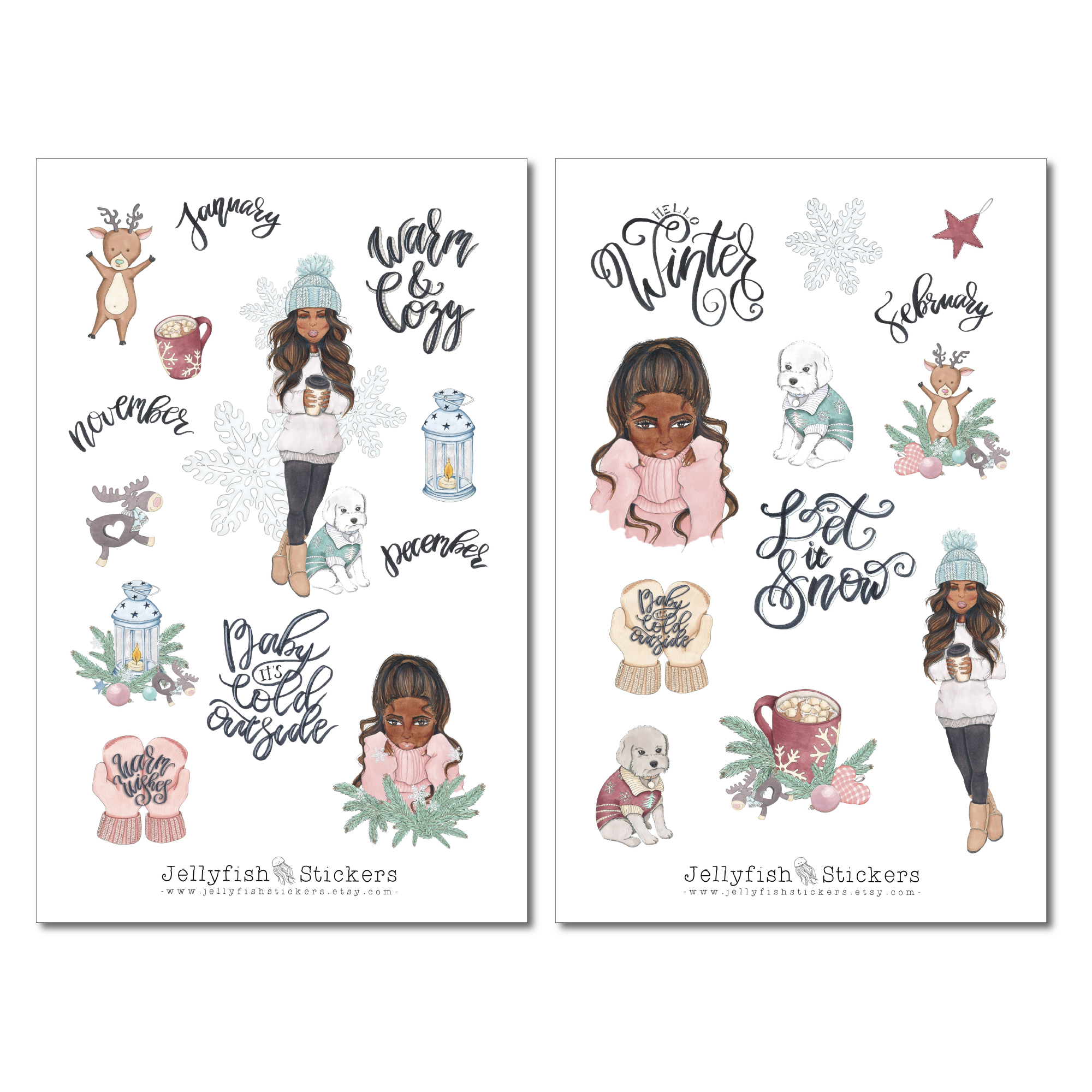 Let it Snow Sticker Set