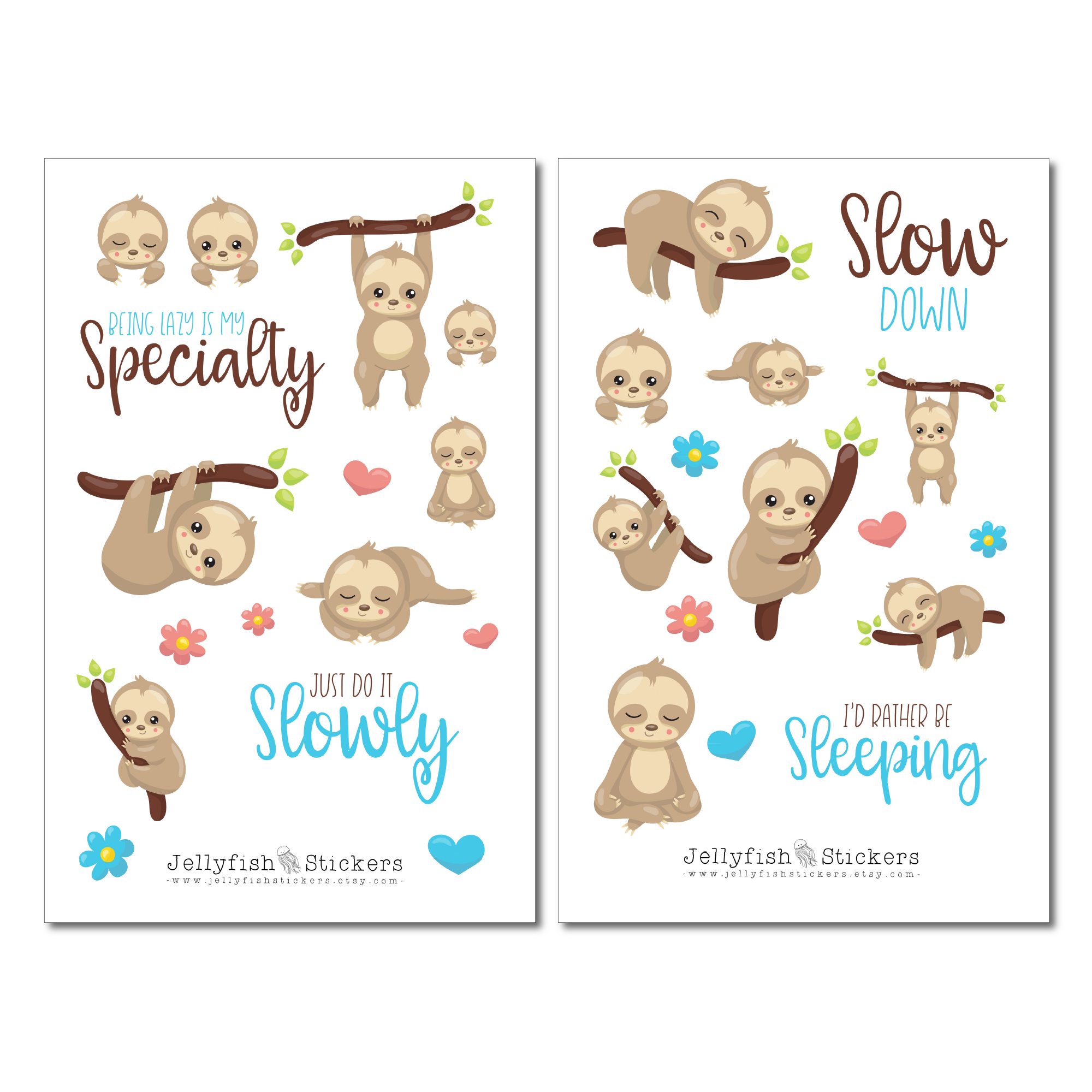Faultier Sticker Set