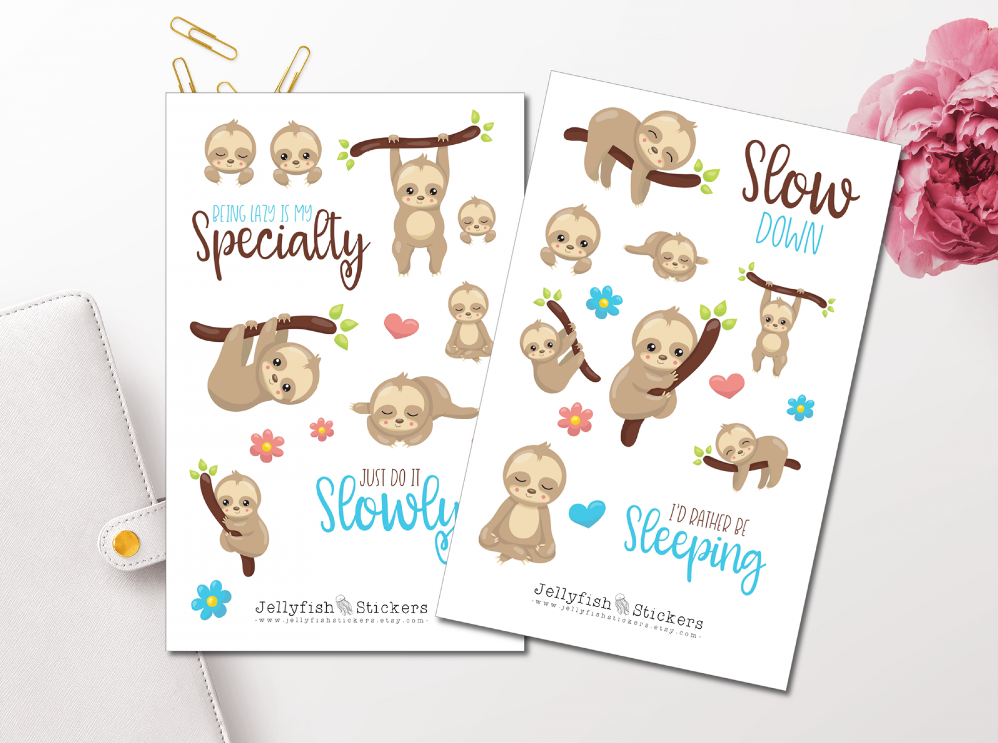 Sloth Sticker Set