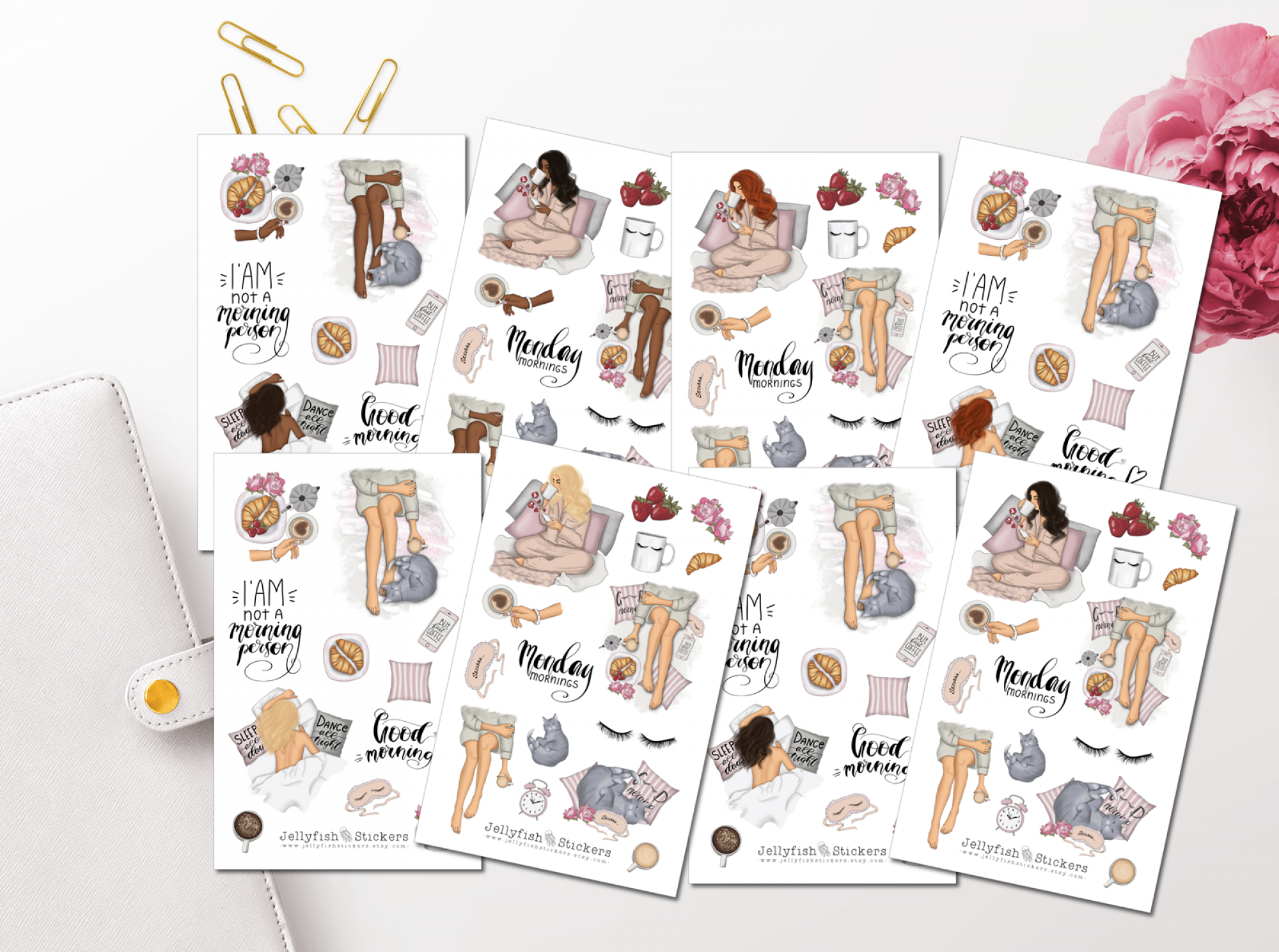 Monday Girls Sticker Set