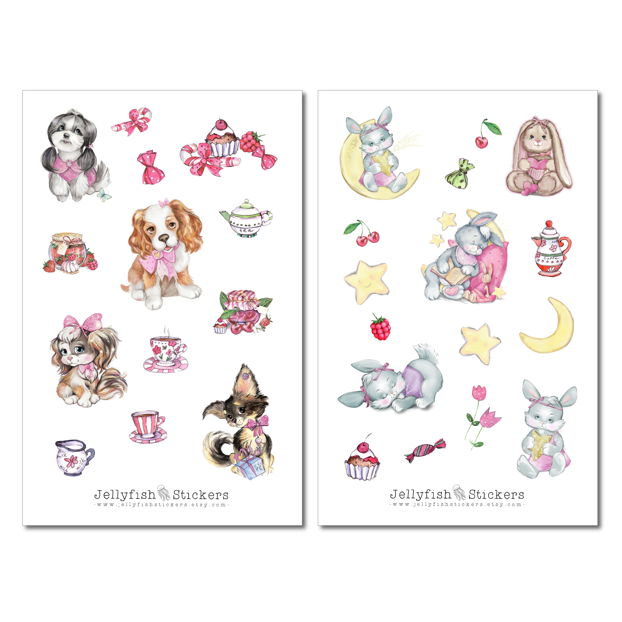 Niedliche Tiere Sticker Set