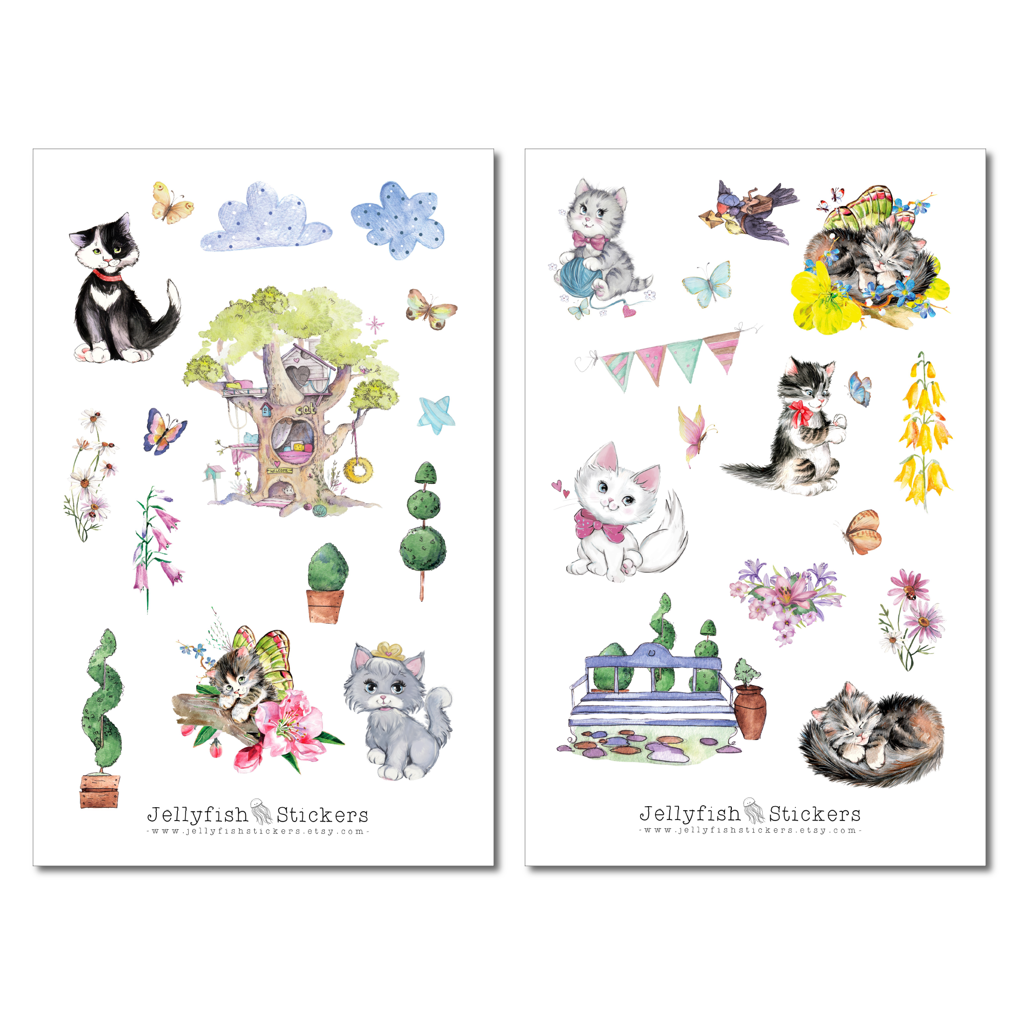 Niedliche Tiere Sticker Set