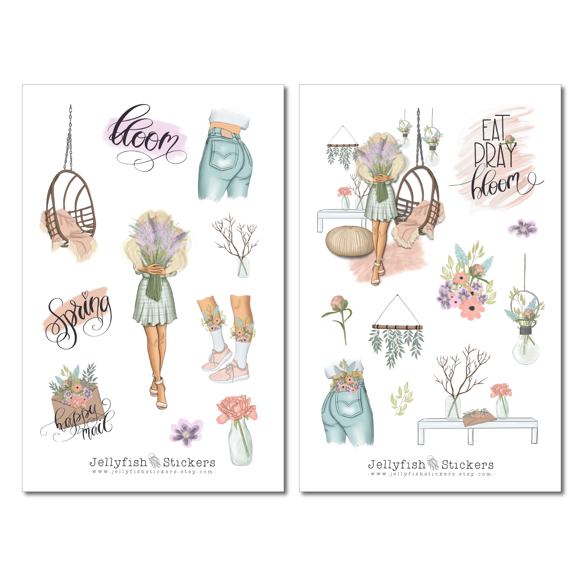 Girls Spring Sticker Set