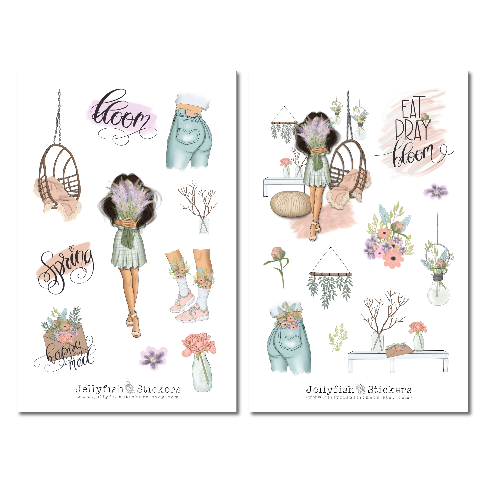 Girls Spring Sticker Set