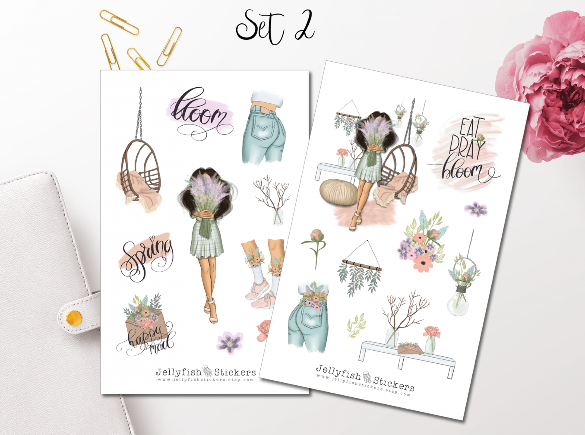 Girls Spring Sticker Set