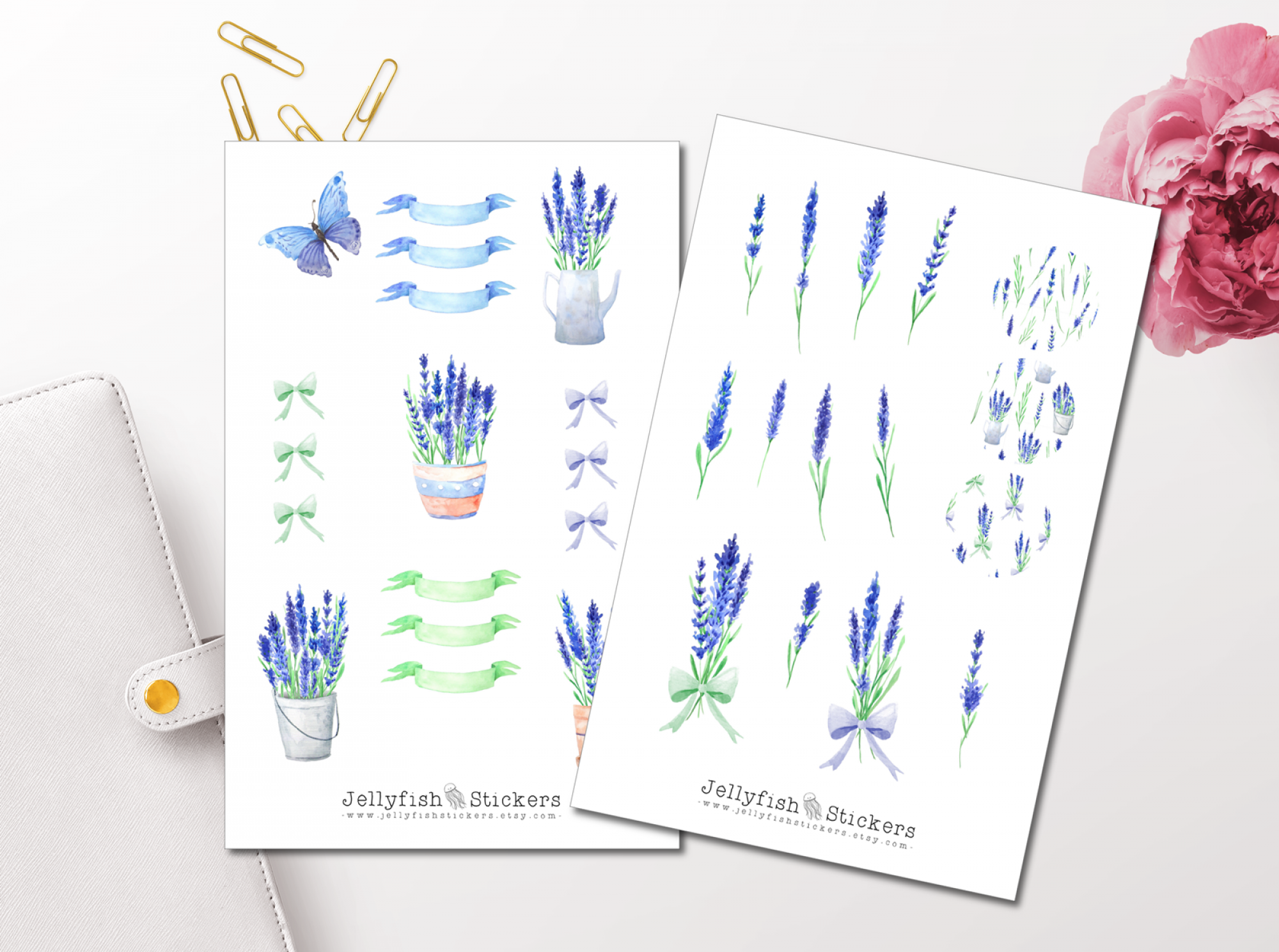 Lavender Garden Sticker Set