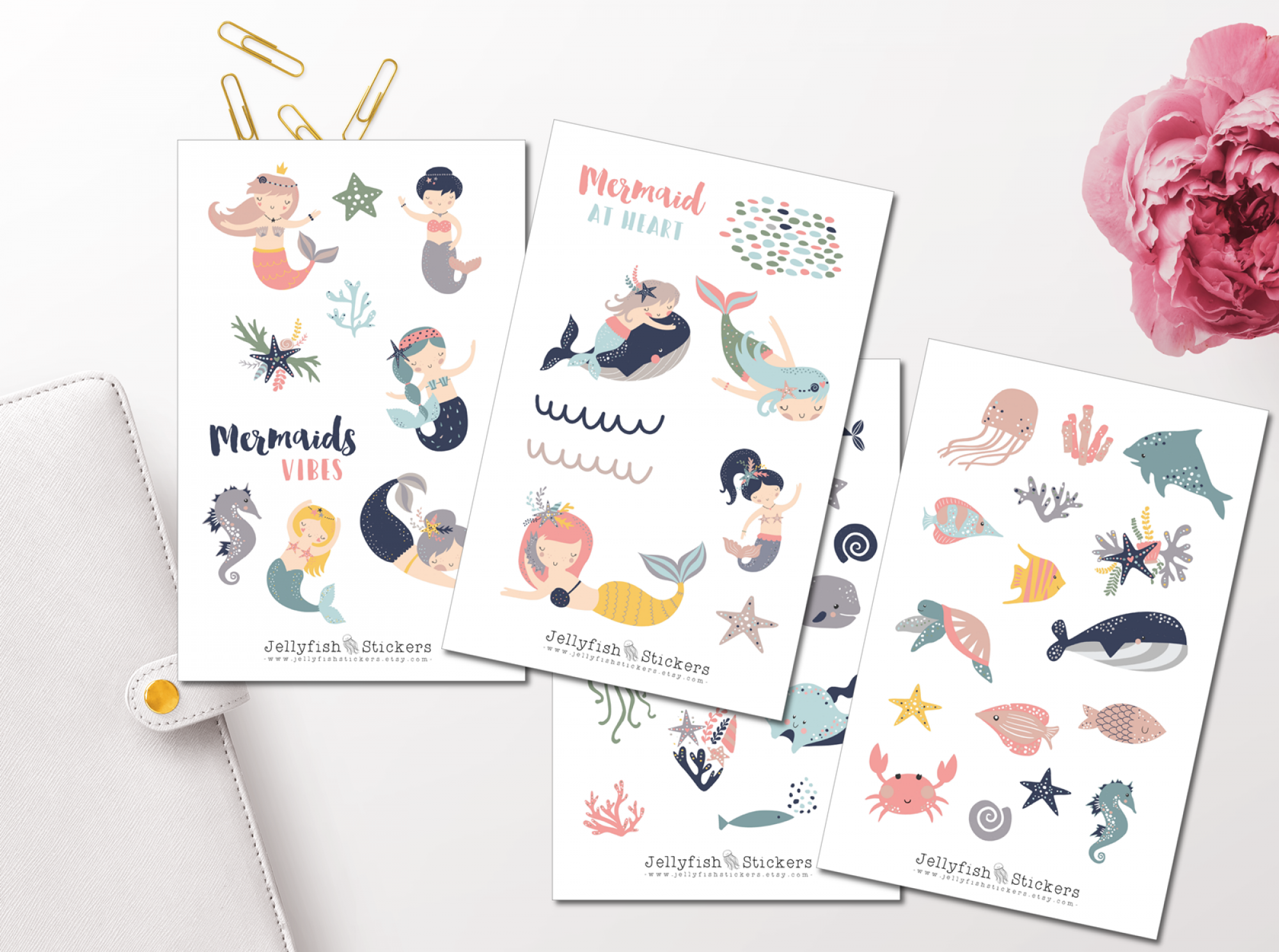 Meerjungfrauen Sticker Set