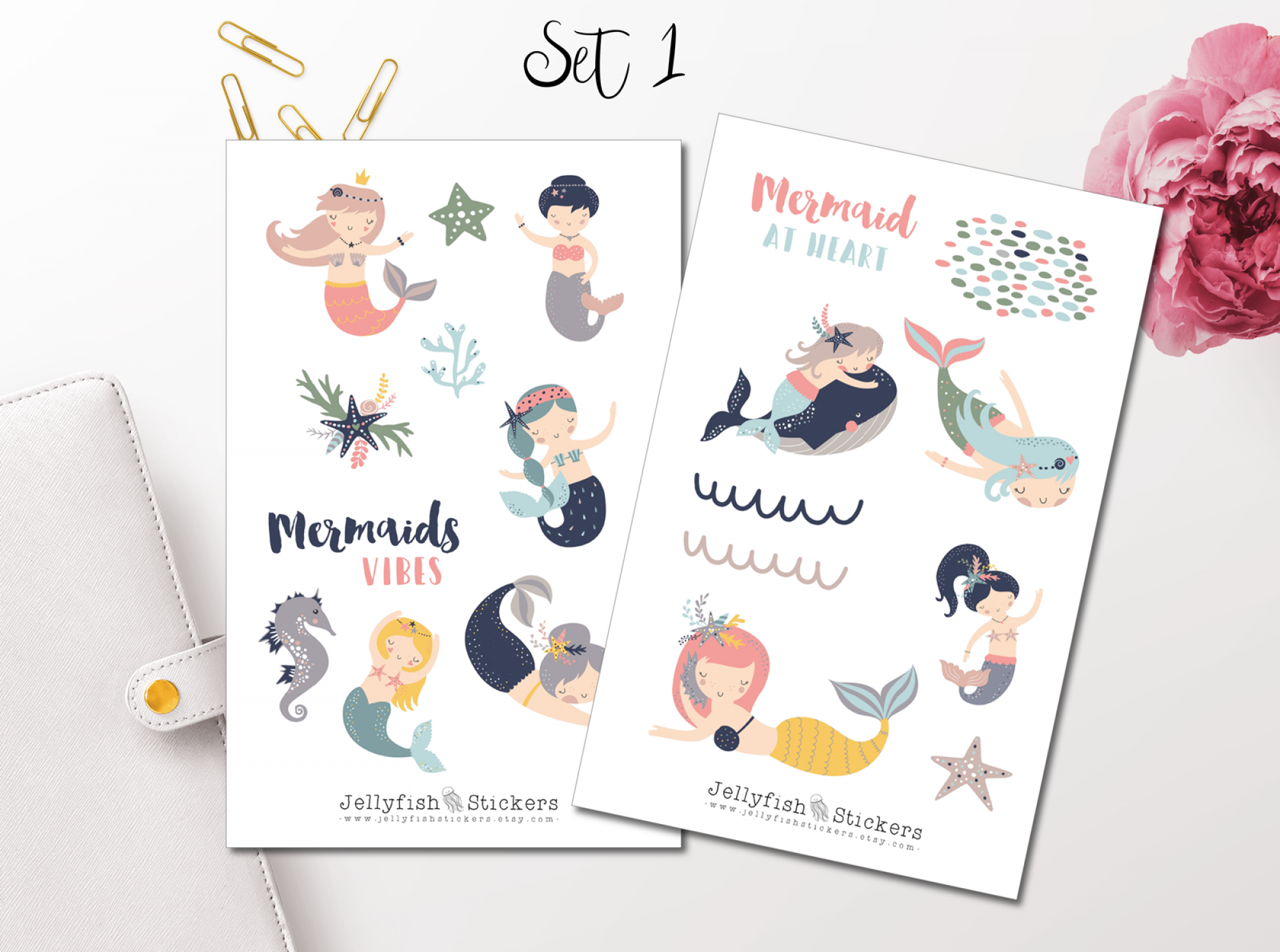 Meerjungfrauen Sticker Set