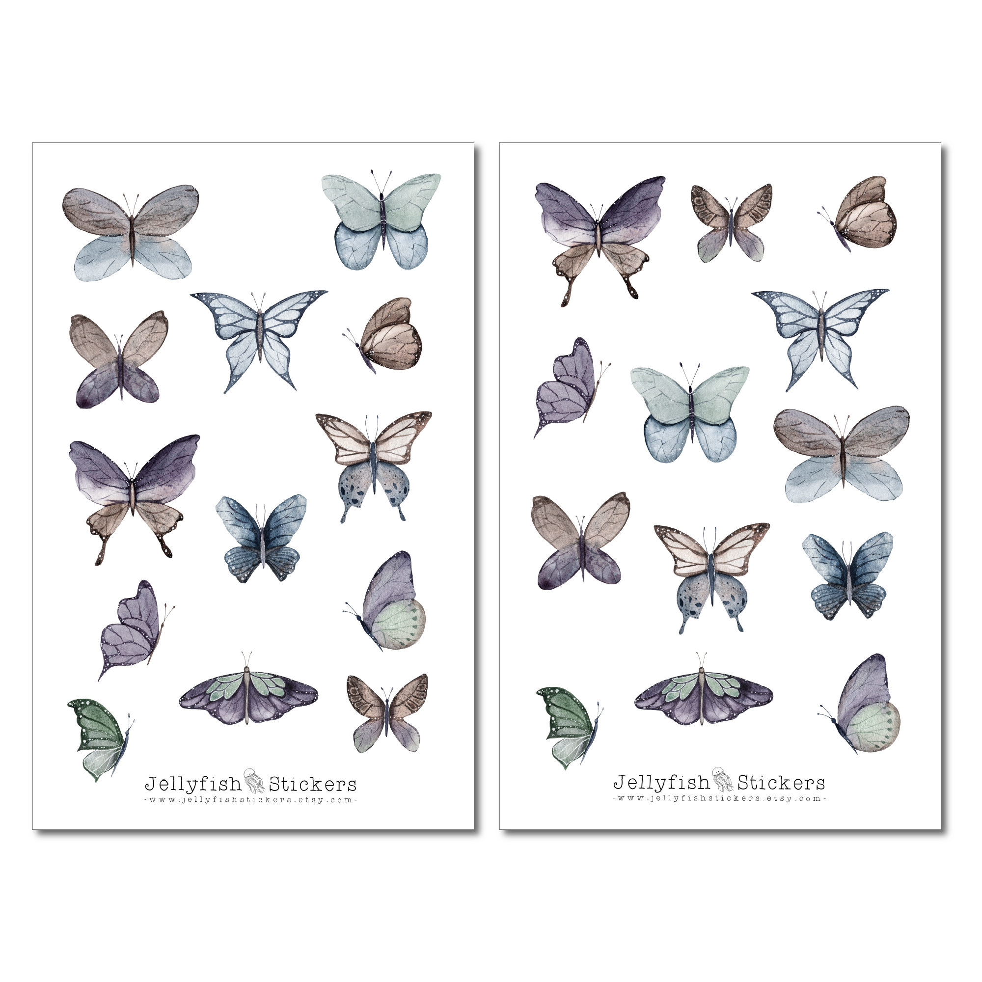 Dunkle Schmetterlinge Sticker Set
