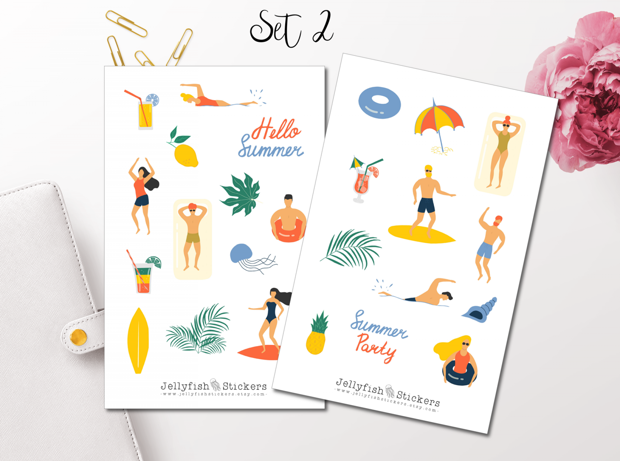 Sommer Figuren Sticker Set