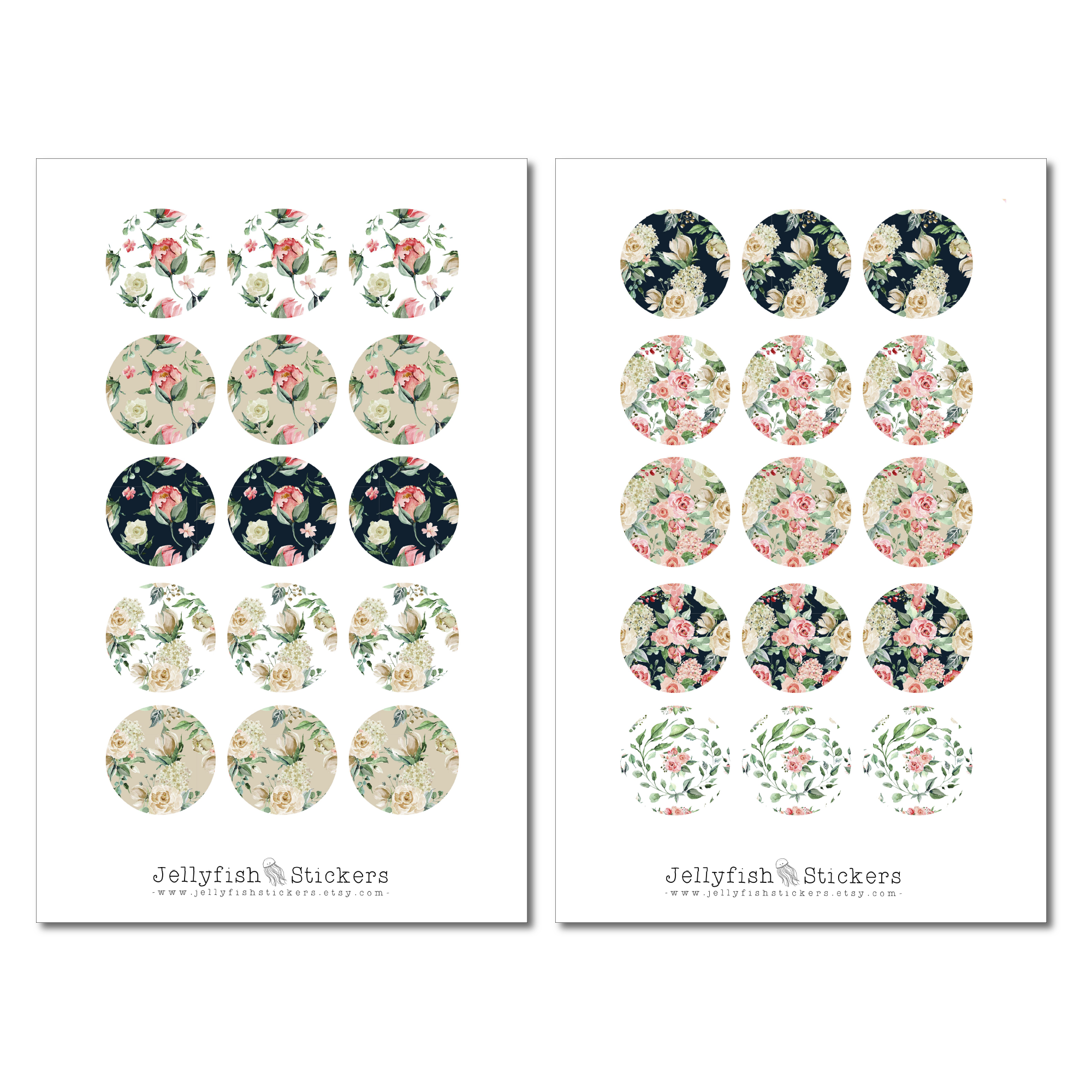 Blumenstrauß Rosen Sticker Set