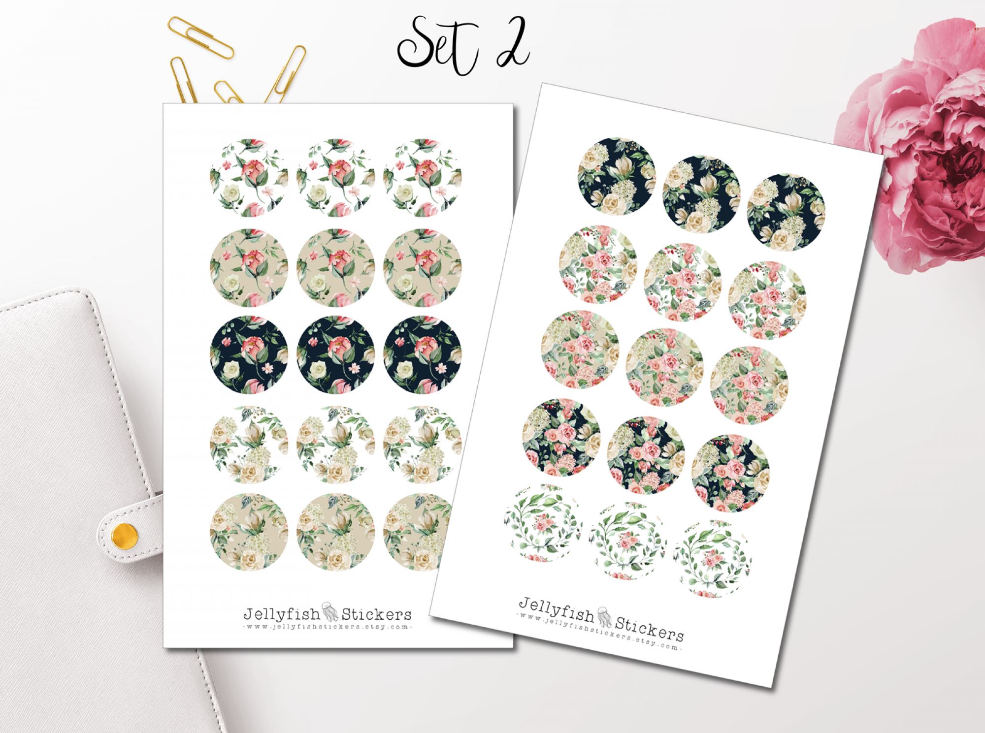 Bouquet of Roses Stickers Set