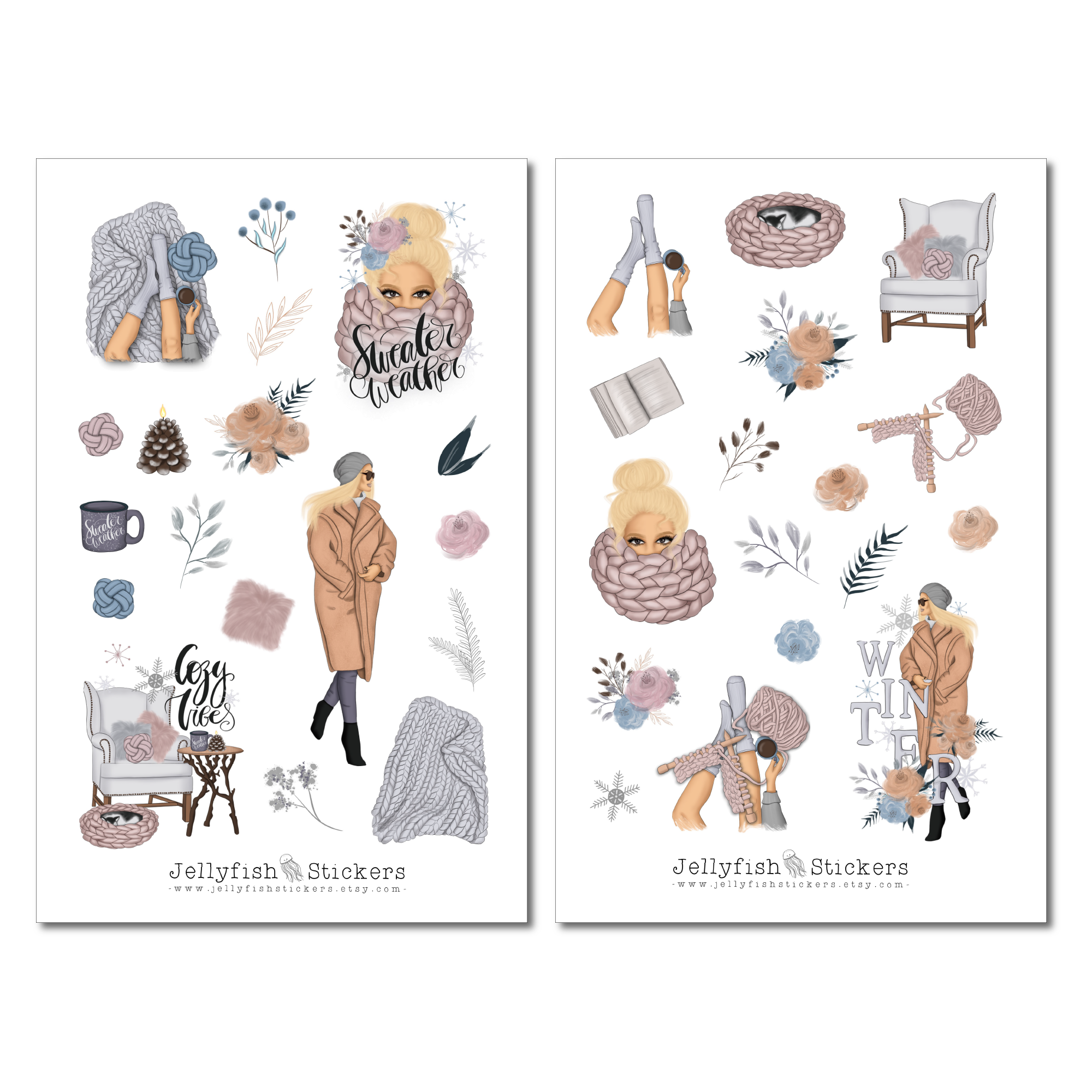 Girls Winter Sticker Set