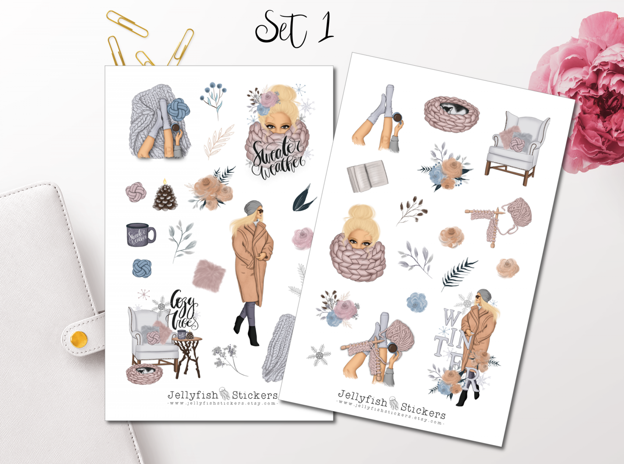 Girls Winter Sticker Set