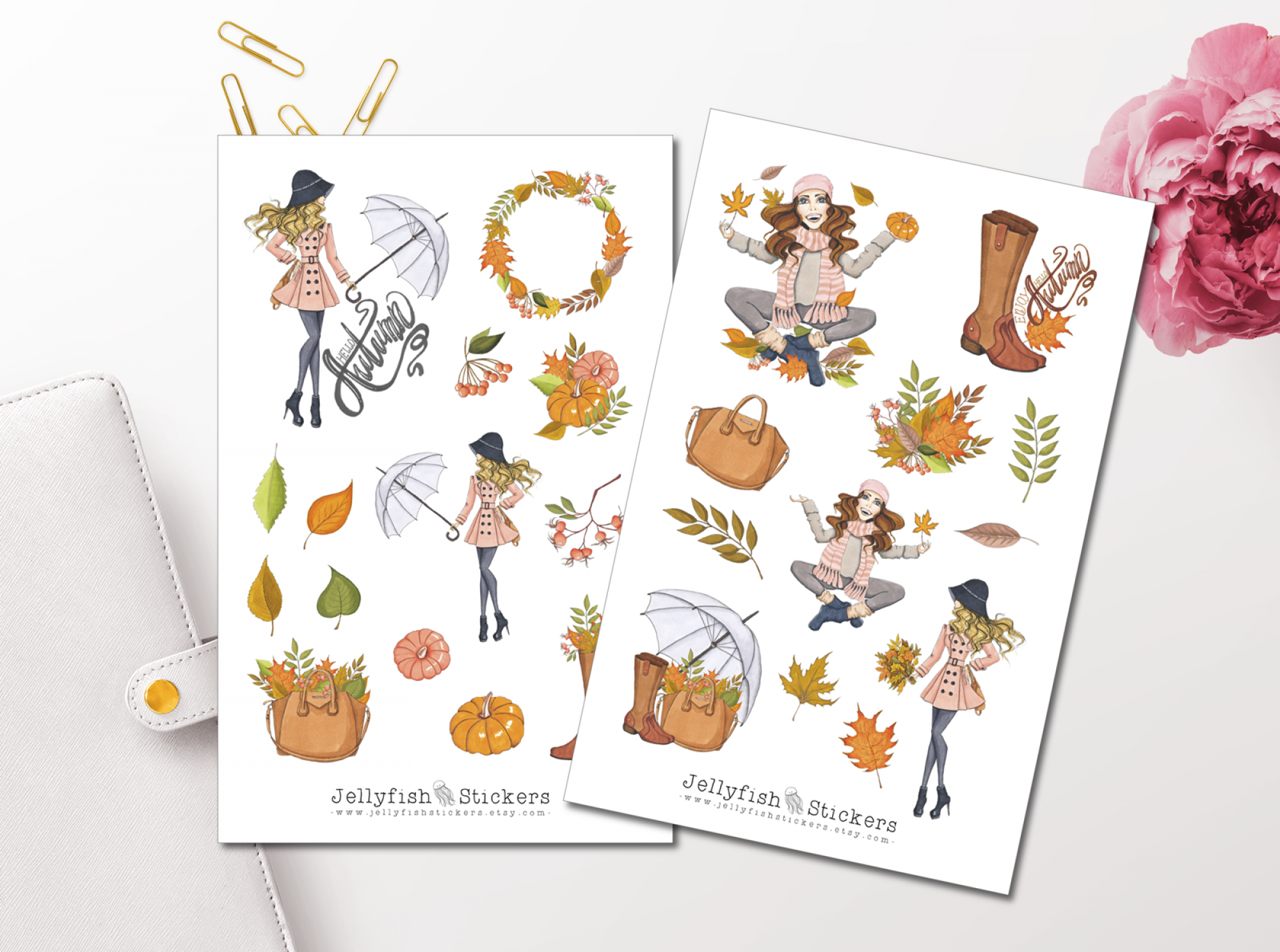 Girls Autumn Sticker Set