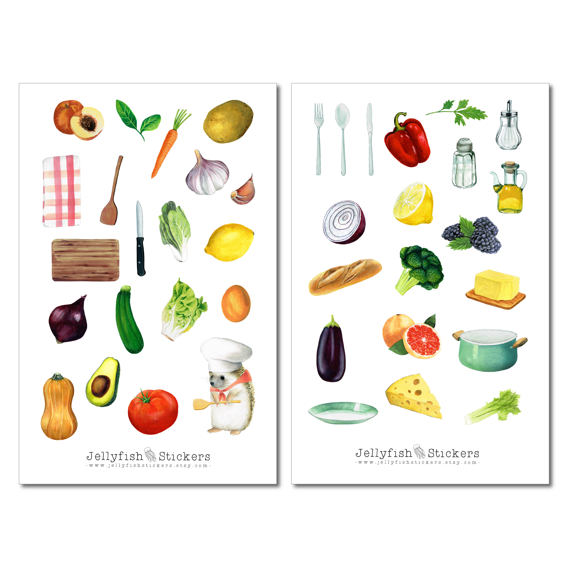 Kochen Sticker Set