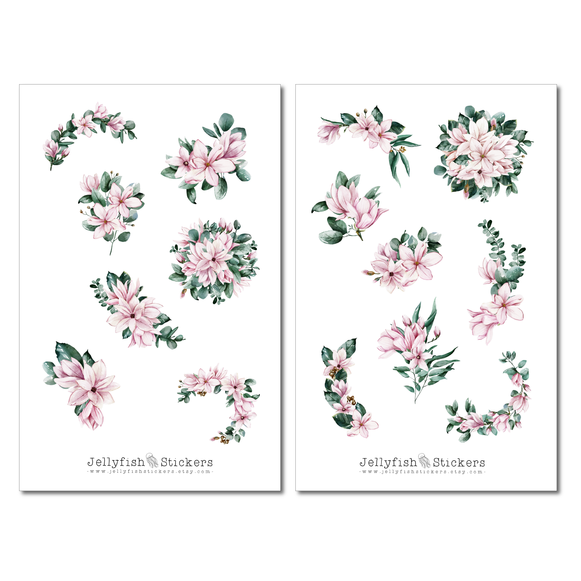 Magnolia and Eucalyptus Sticker Set