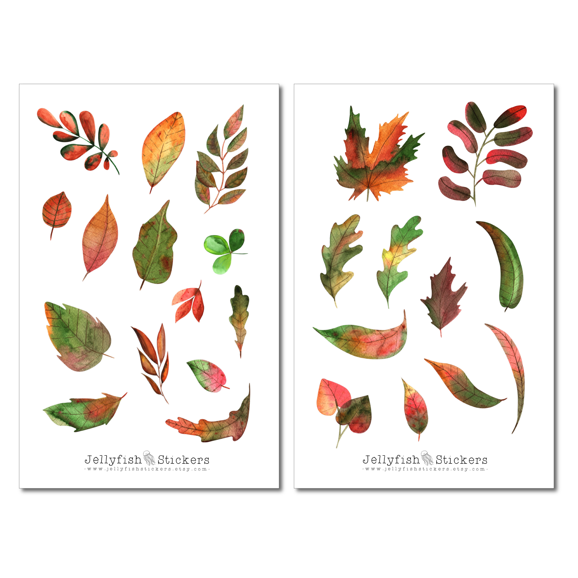 Herbstblätter Sticker Set