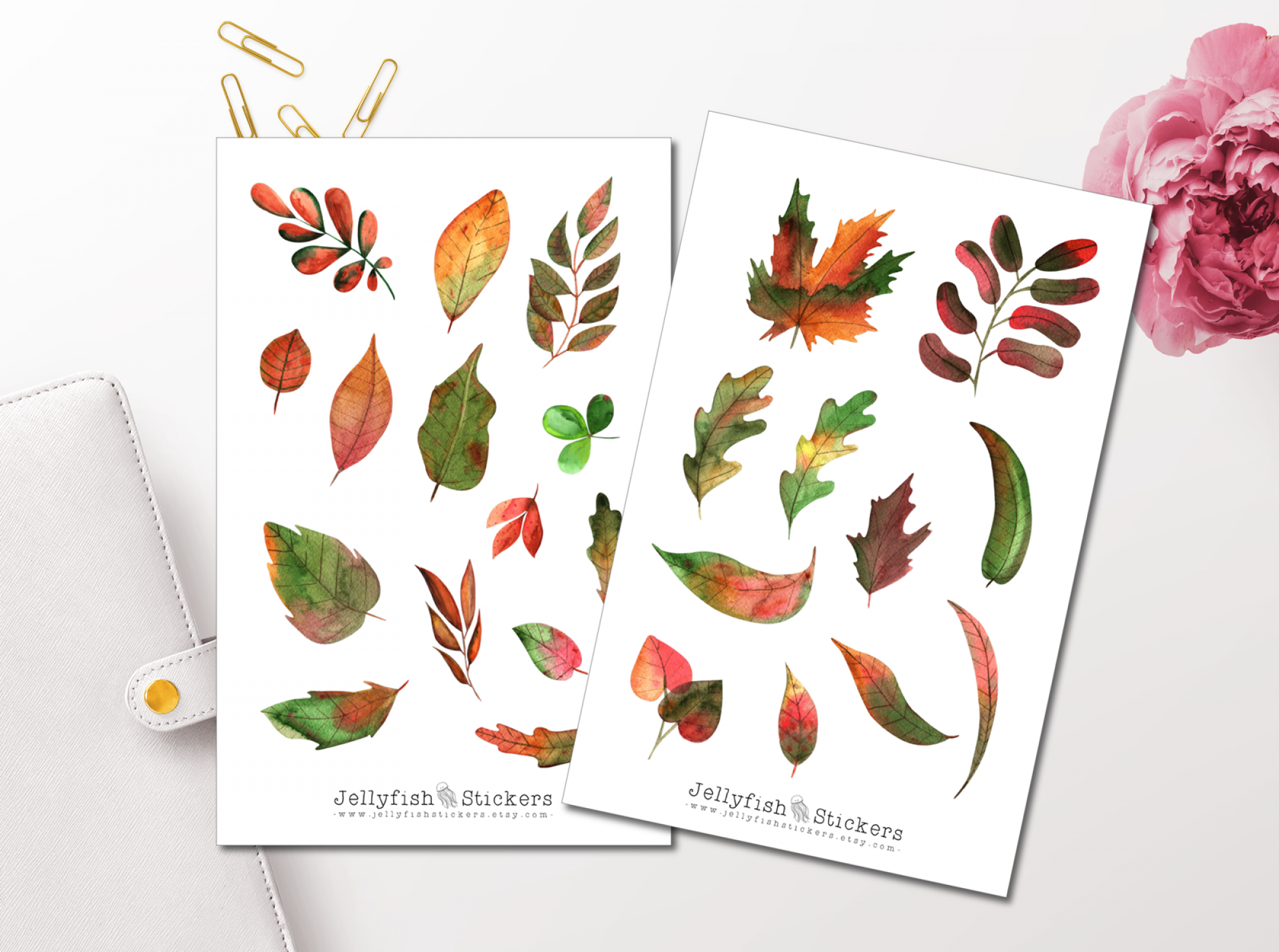 Herbstblätter Sticker Set