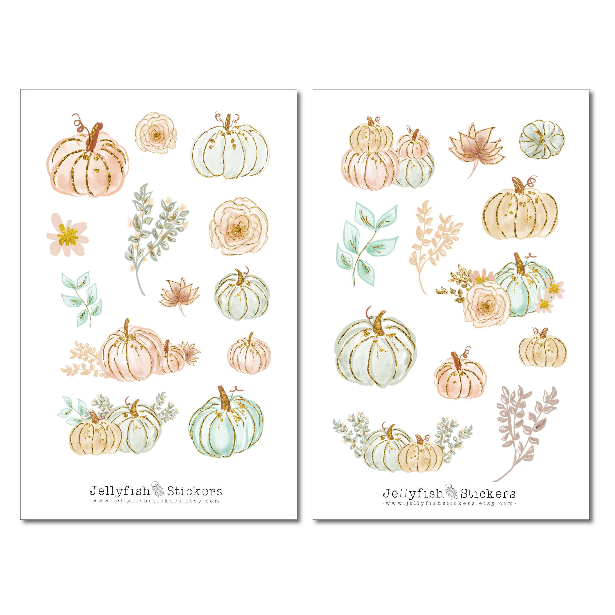 Pastel Pumpkin Sticker Set