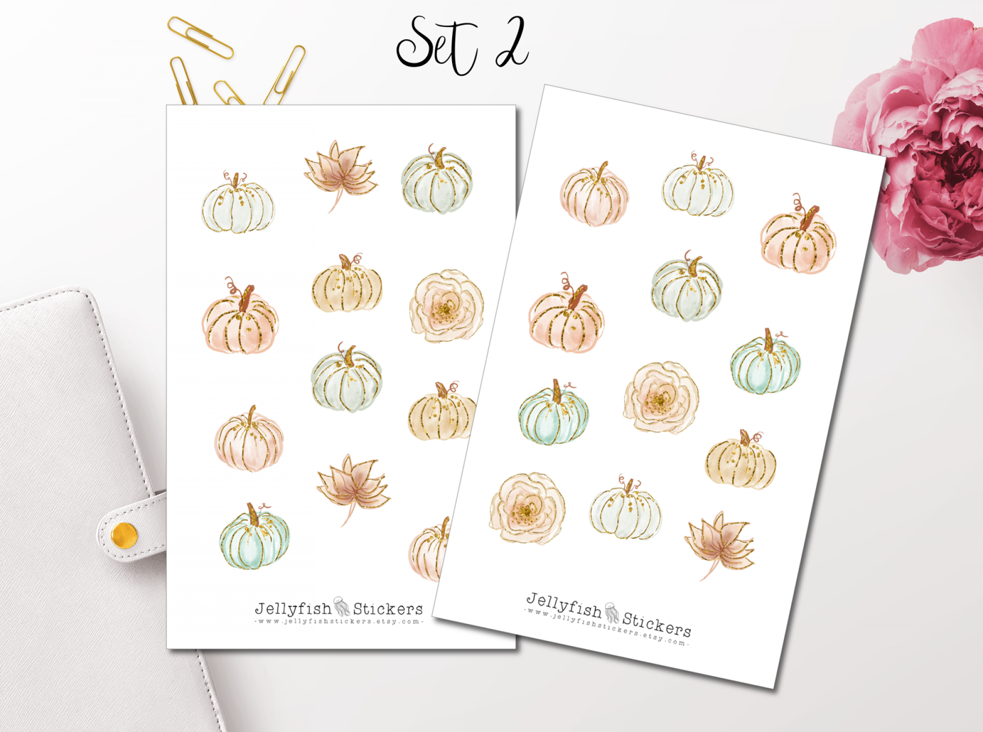 Pastel Pumpkin Sticker Set