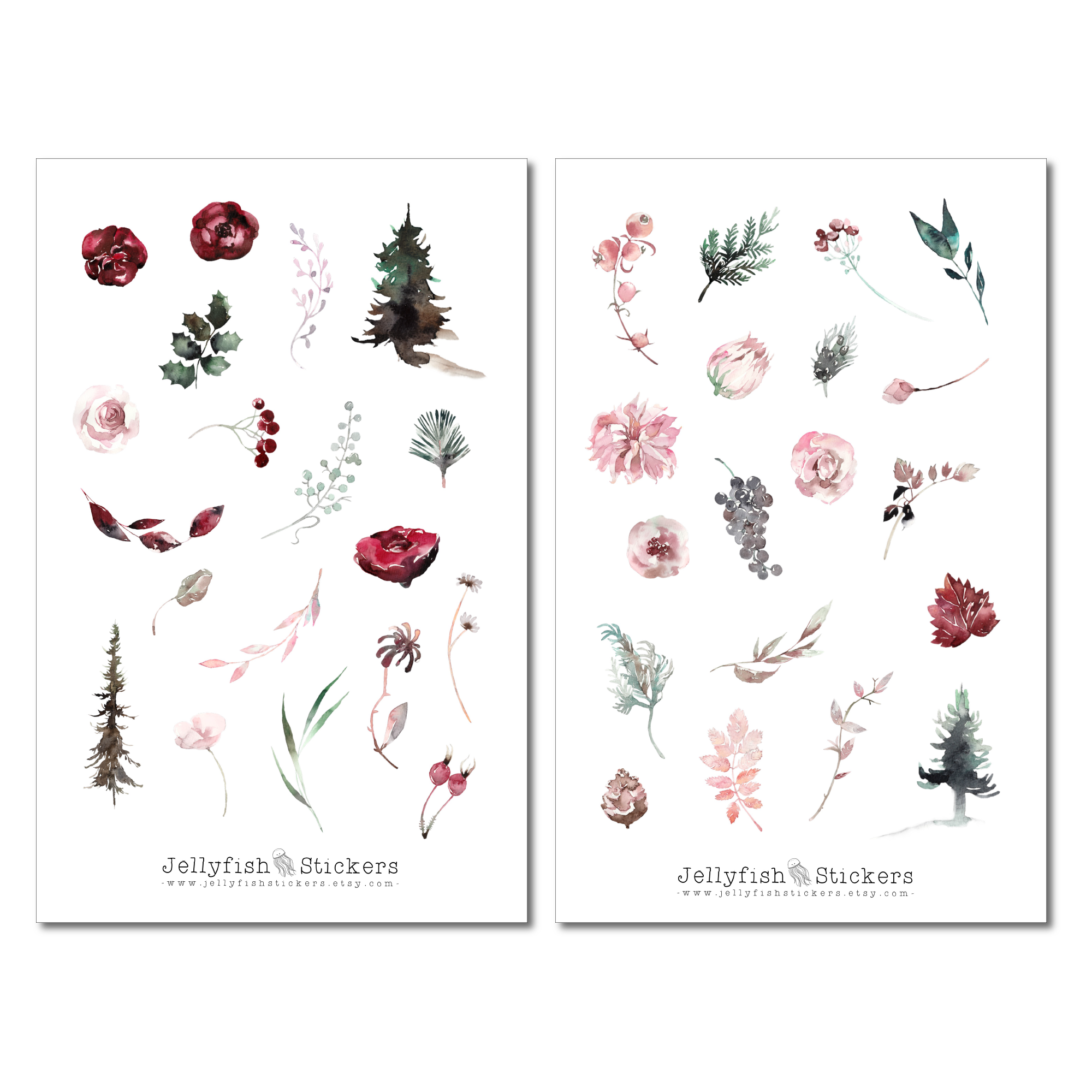 Forest and Moon Sticker Set