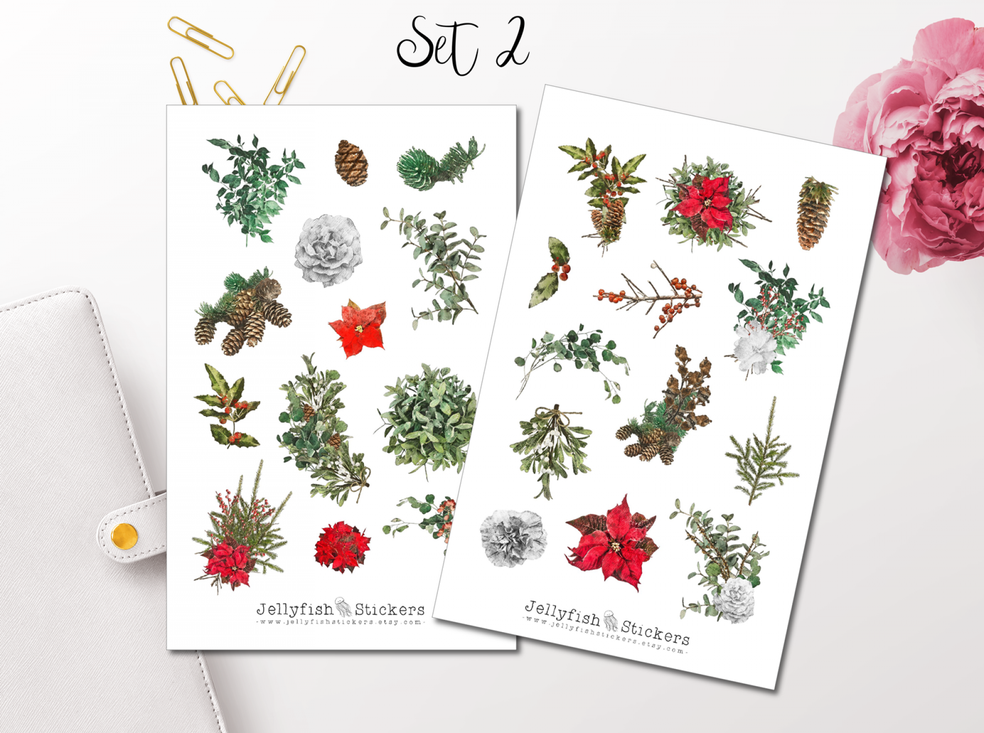 Waldtiere Winter Sticker Set