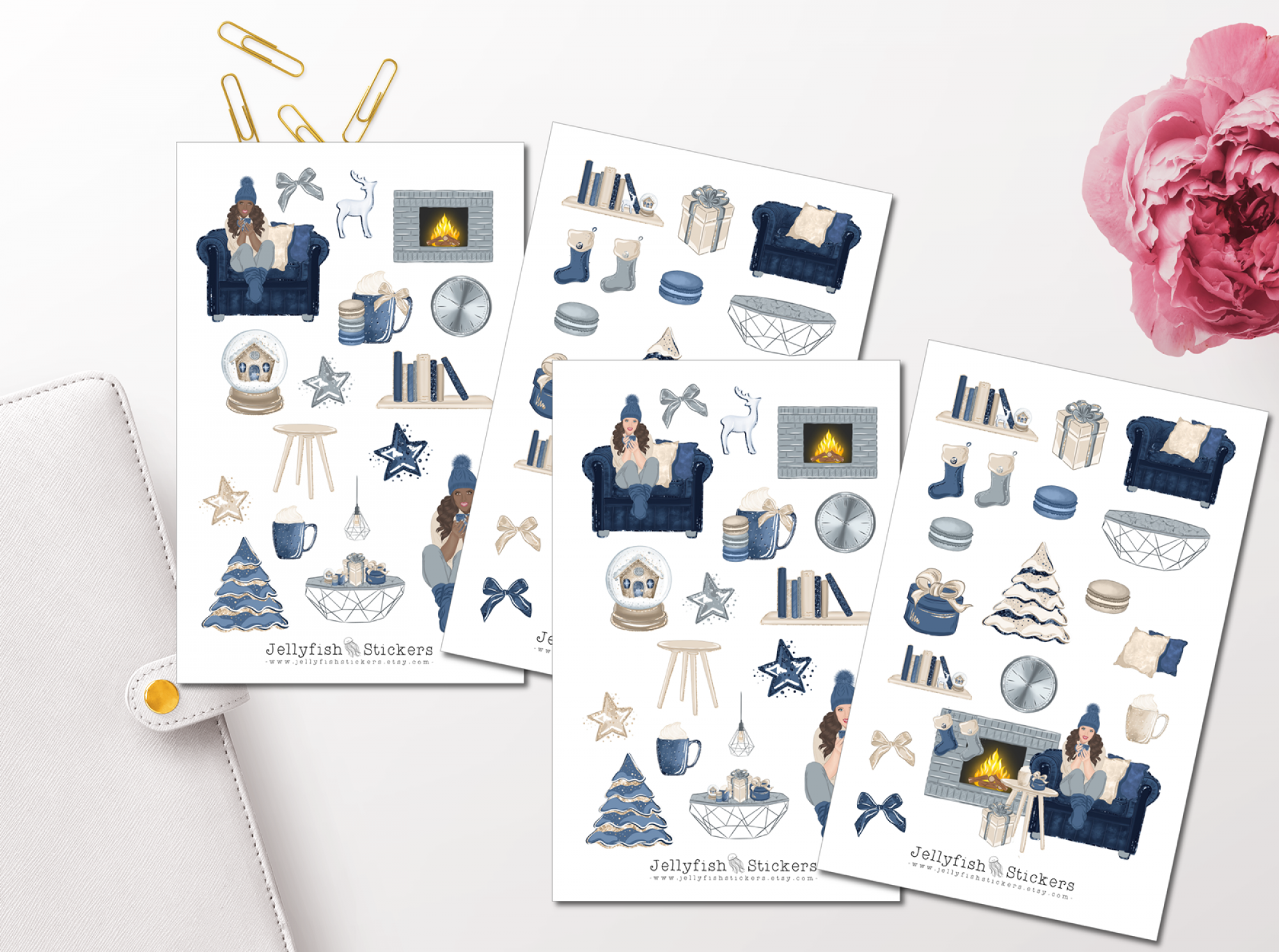 Weihnachten Mädchen Sticker Set