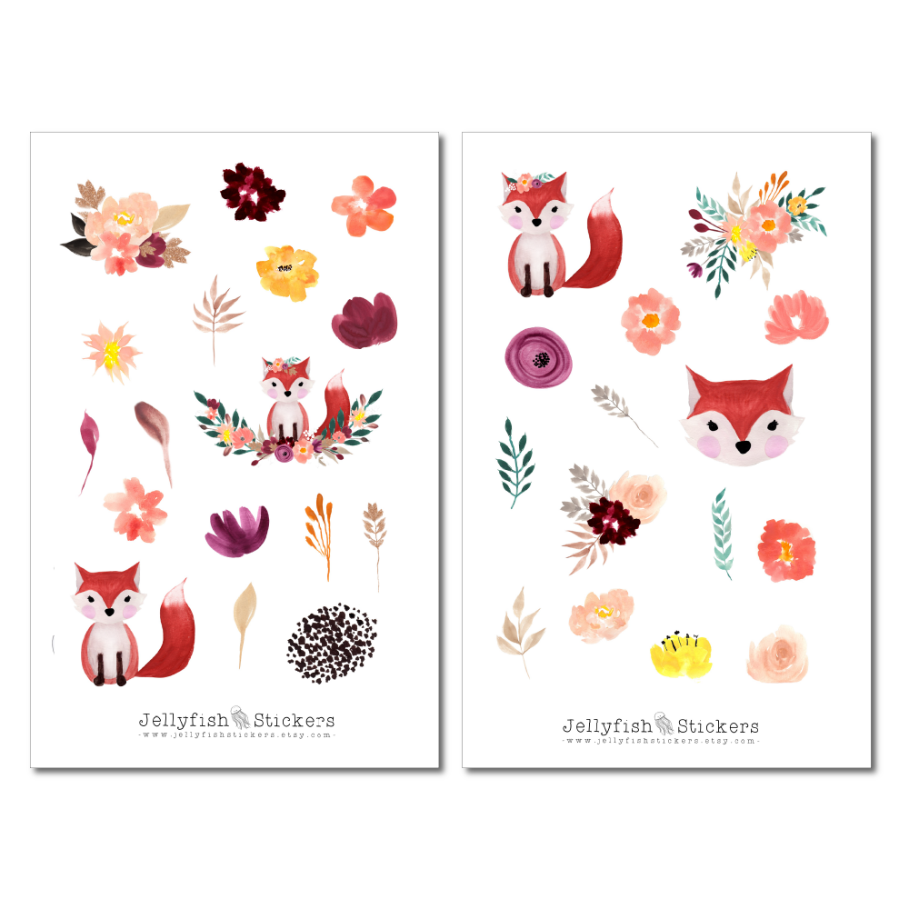 Fox Sticker Set