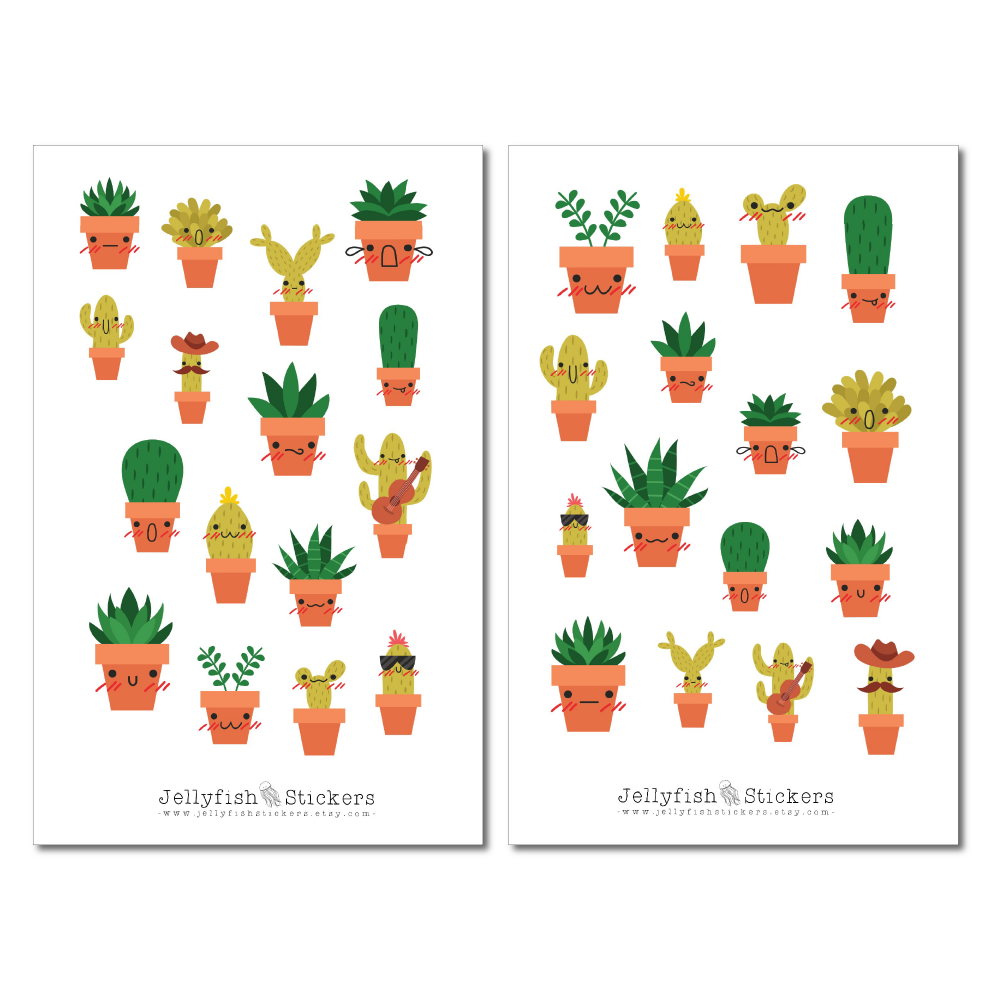 Cactus Sticker Set