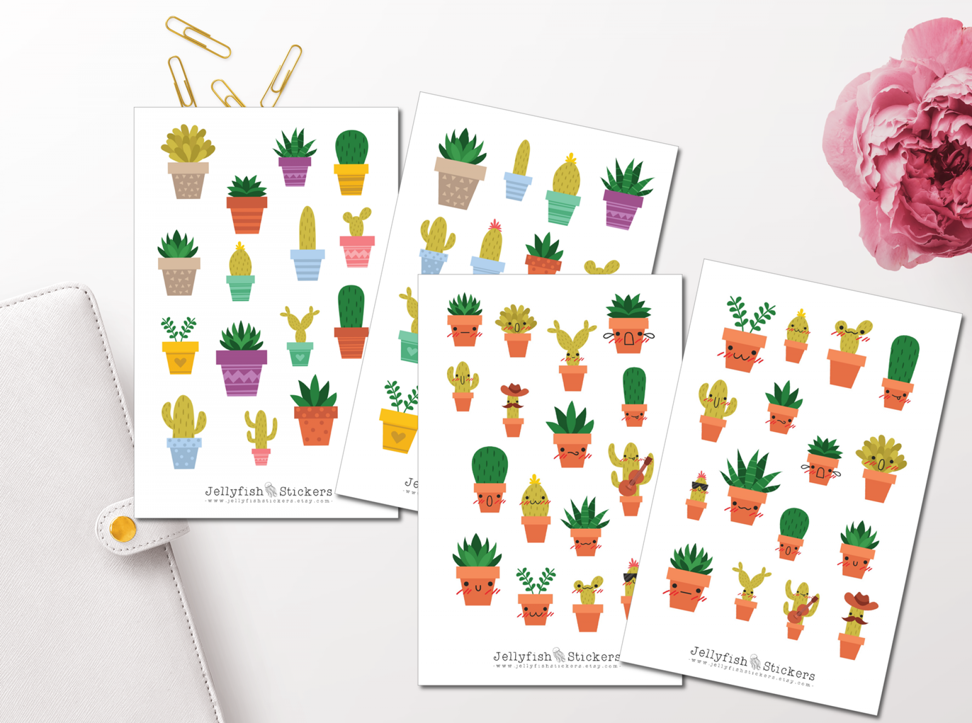 Jellyfish Stickers - Kaktus Sticker Set
