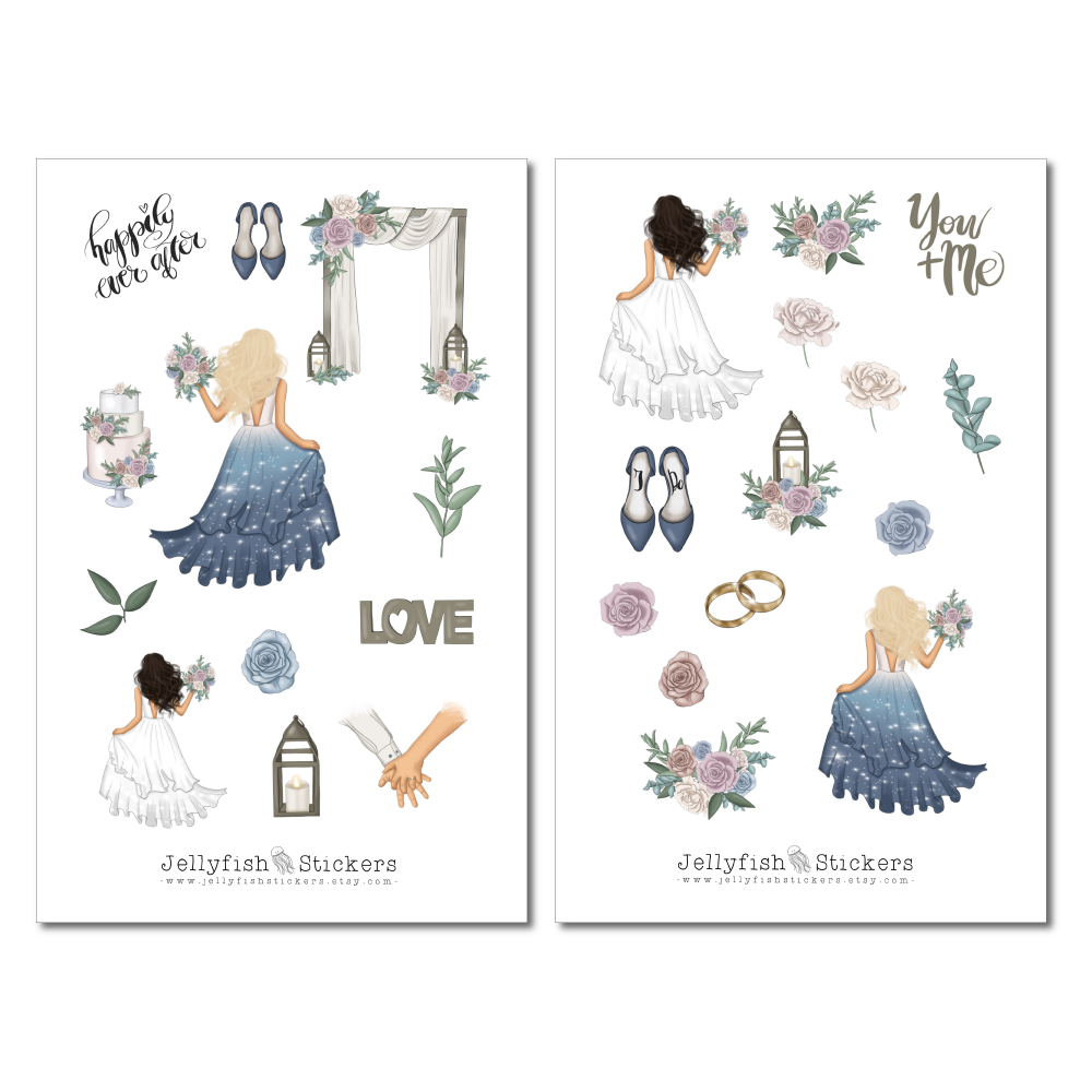 Girls Wedding Sticker Set