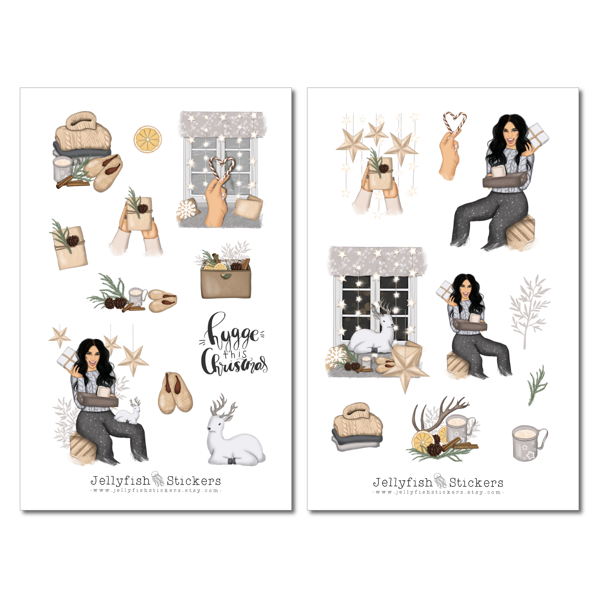 Girls Christmas Sticker Set