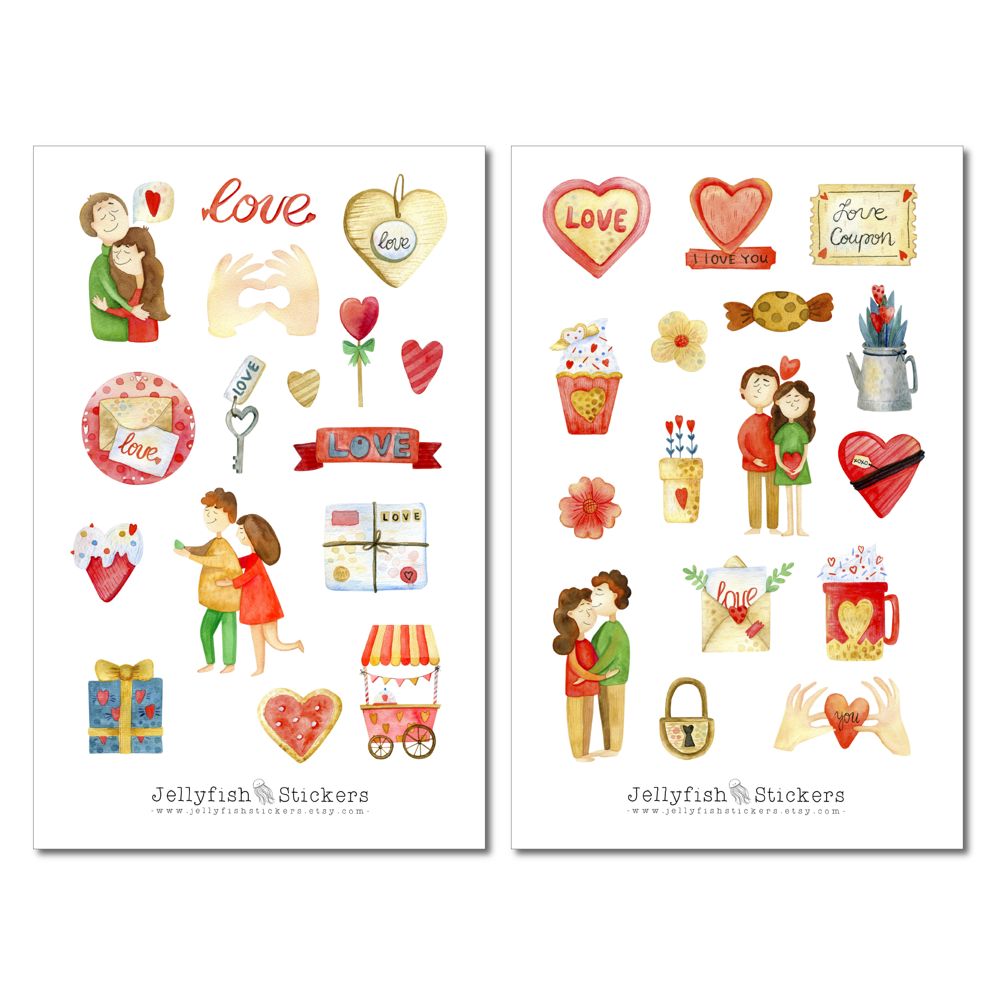 Valentine's Day Couple Sticker Set