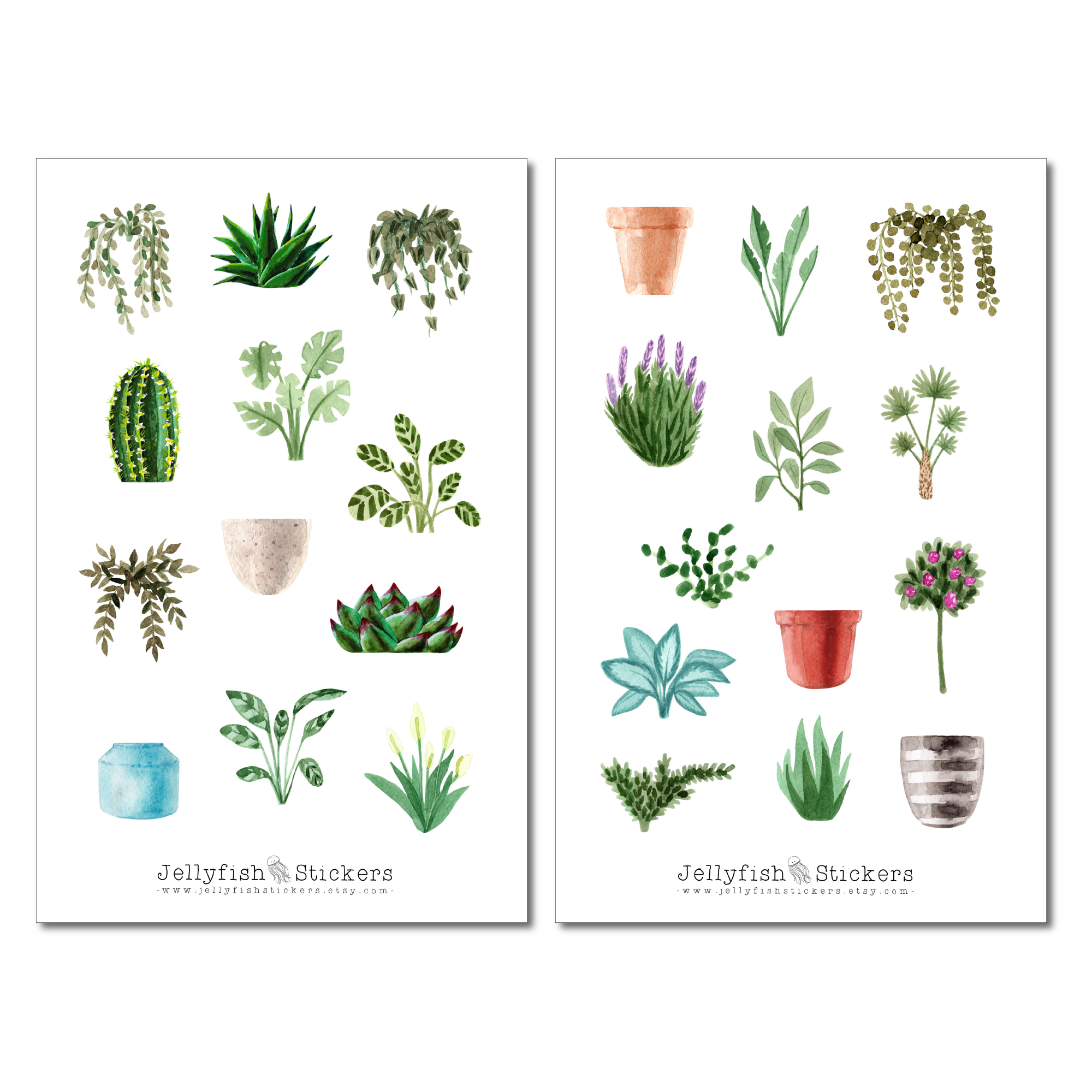 Zimmerpflanzen Sticker Set
