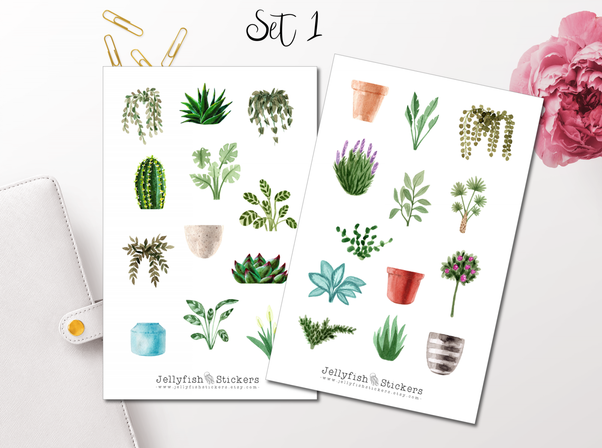 Zimmerpflanzen Sticker Set