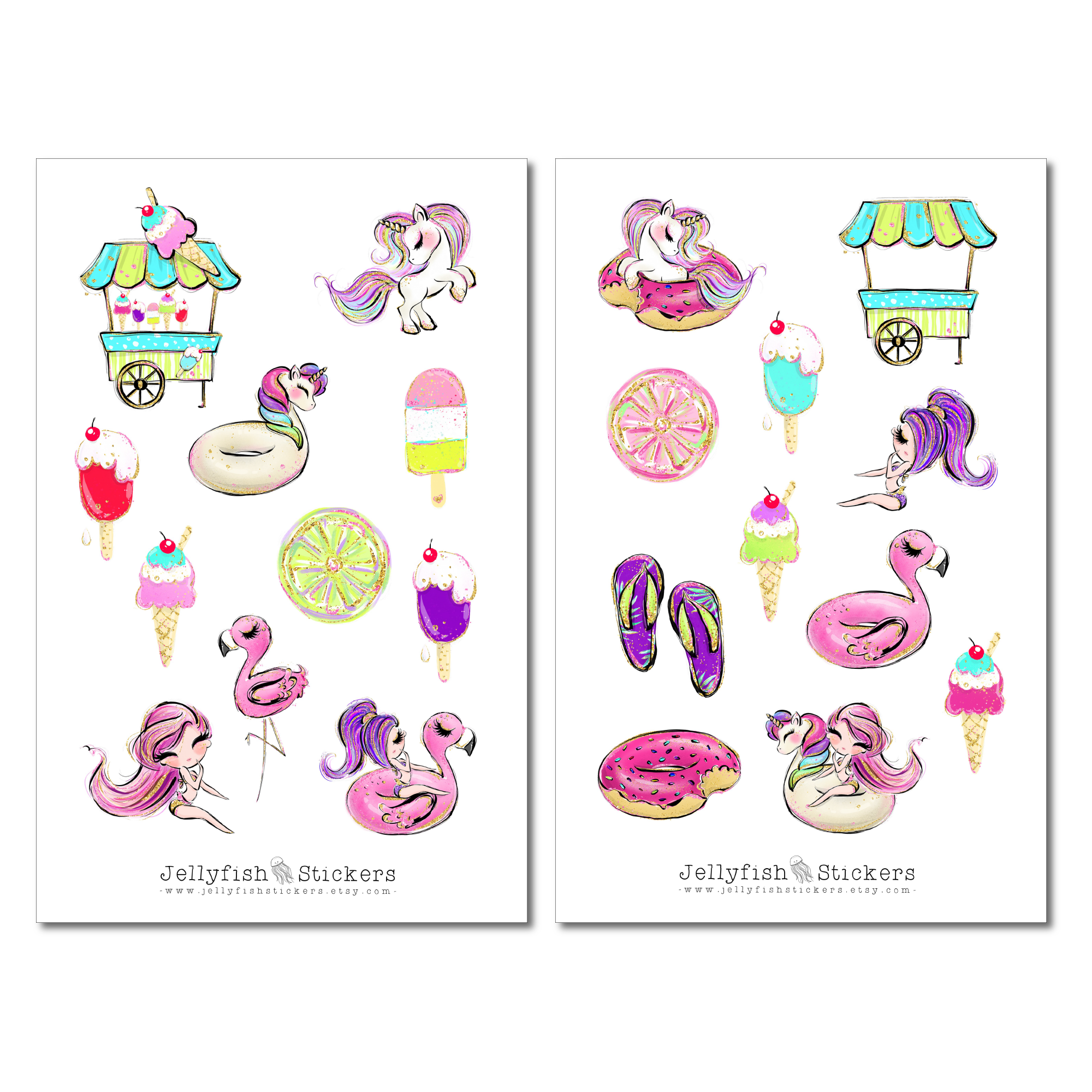 Mädchen Pool Sticker Set